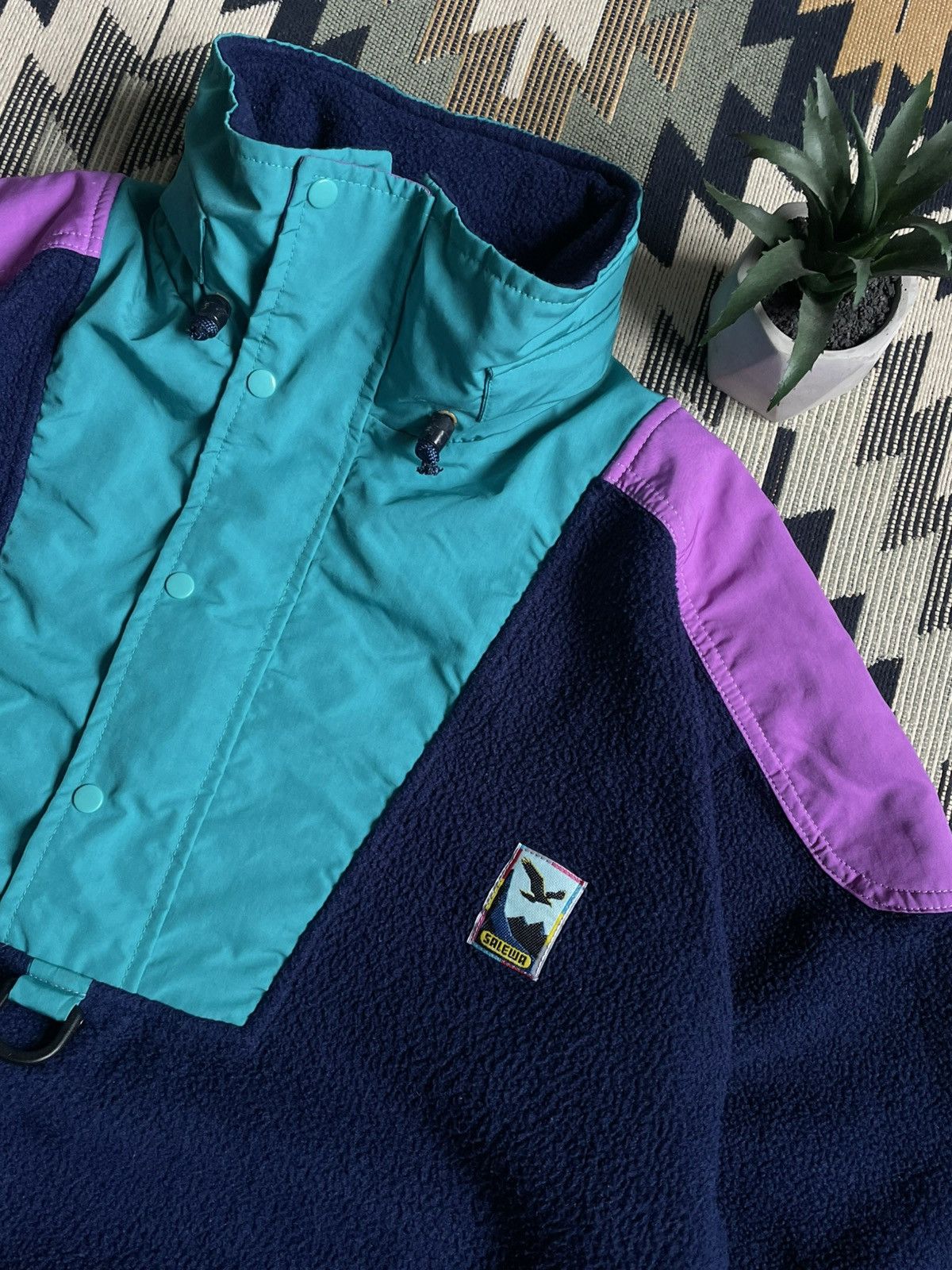 Vintage Vintage Salewa Polartec Zip Nylon Fleece Jacket Gorpcore Size US XL / EU 56 / 4 - 5 Thumbnail