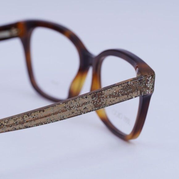 Jimmy Choo Jimmy Choo JC150 0Q9W 00 Eyeglasses Havana 50mm Square Frame Size ONE SIZE - 5 Thumbnail