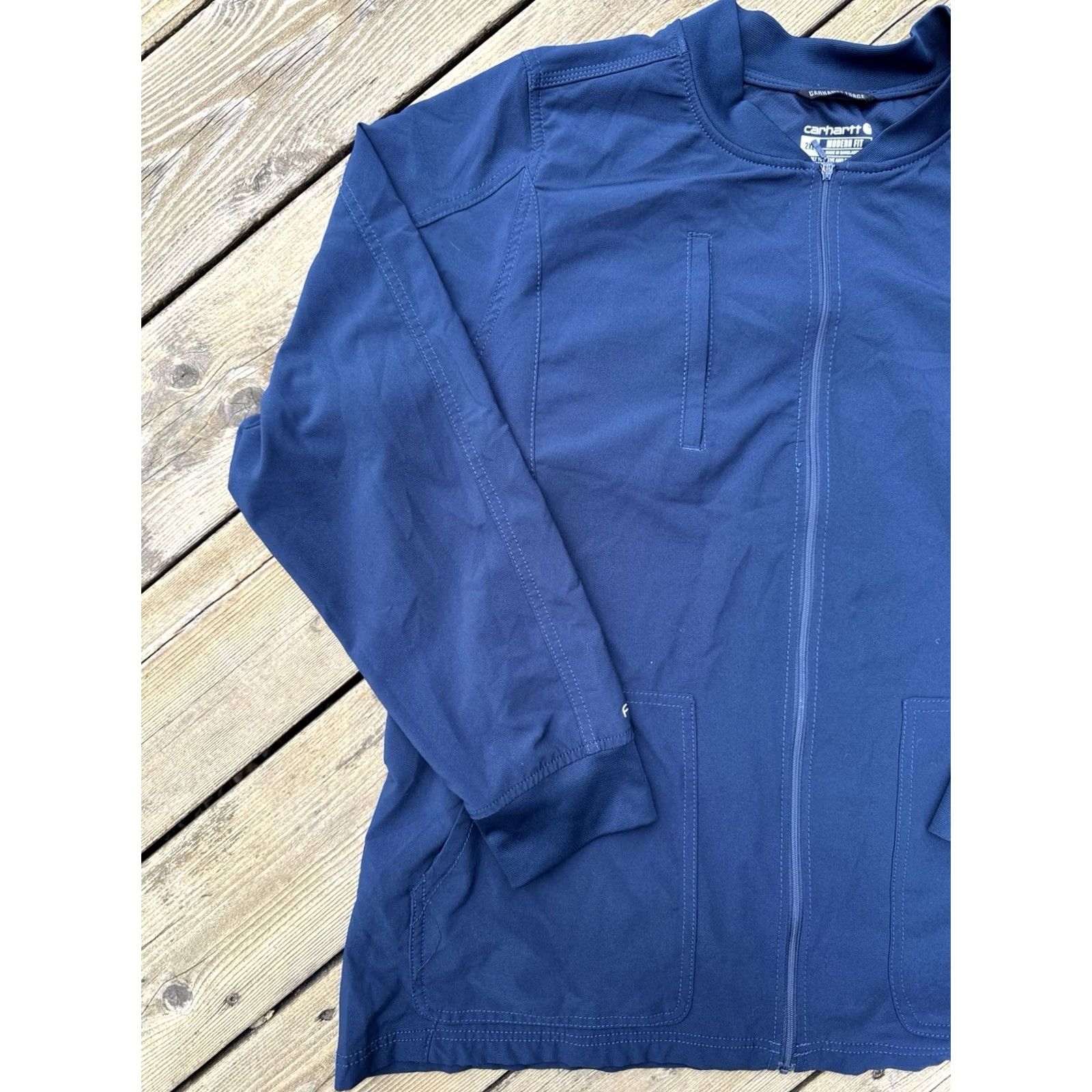 Carhartt Carhartt Jacket Full Zip 2XL Navy Workwear Stretch Utility C82110 Men Size US XXL / EU 58 / 5 - 2 Thumbnail