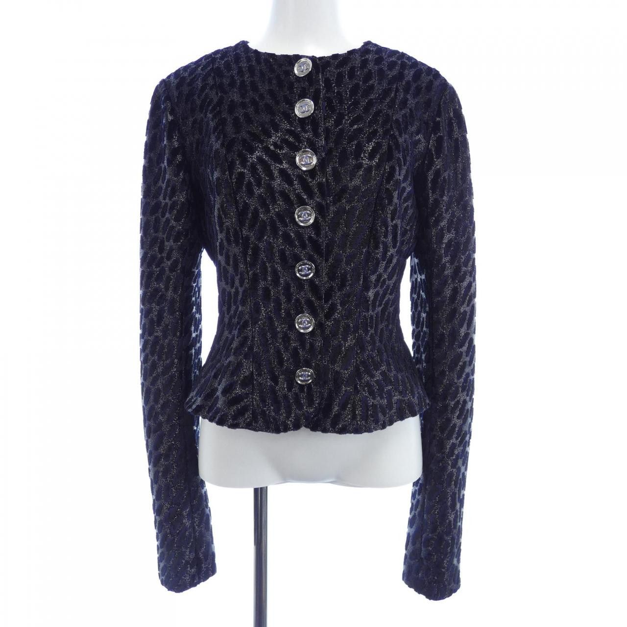 Chanel Chanel Chanel Collarless Jacket Textile Outerwear P75180V66865 DUTY FREE for USA Size ONE SIZE - 1 Thumbnail