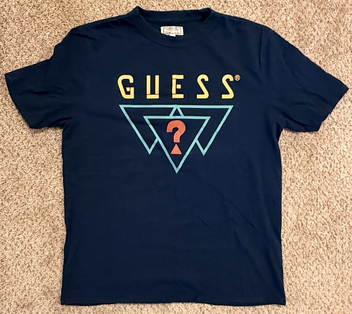 Guess GUESS Originals Triangle Logo Tee (Navy) Size US M / EU 48-50 / 2 - 1 Thumbnail