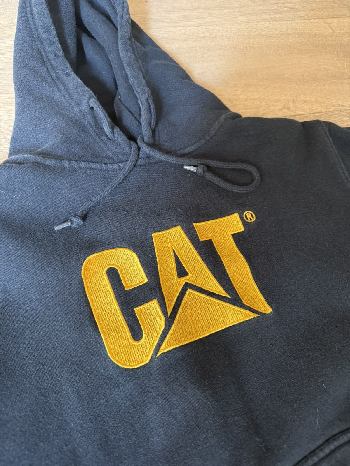 Vintage REAL Vintage CAT Worksite Construction Pullover Hoodie Size US L / EU 52-54 / 3 - 2 Thumbnail