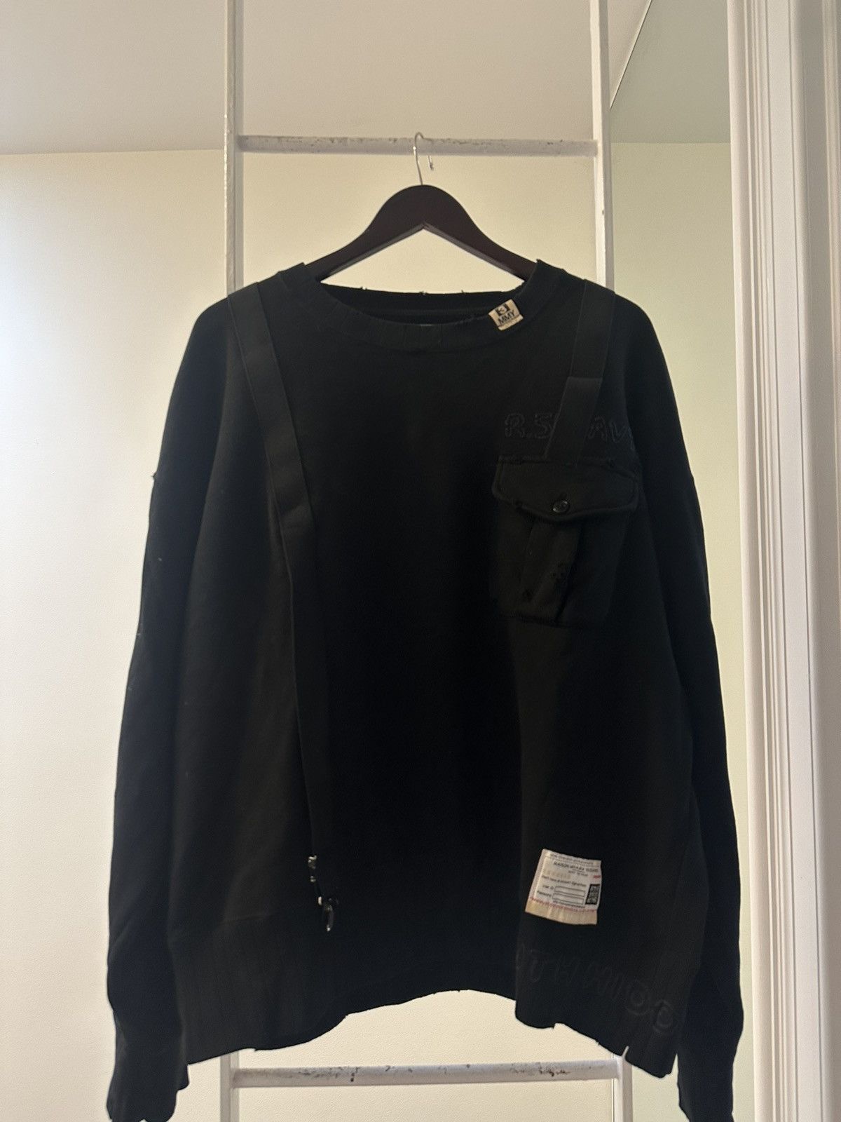 Maison MIHARA YASUHIRO MMY Distressed Suspender Sweatshirt Size US XL / EU 56 / 4 - 1 Thumbnail