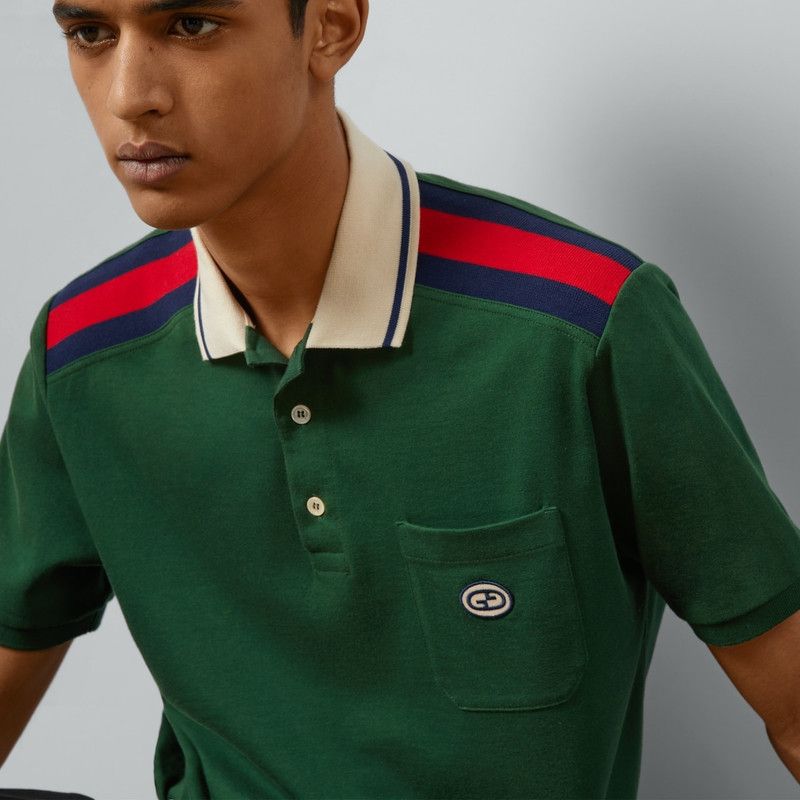 Gucci o1loc1c0226 737656 Cotton Polo Shirt With Interlocking G Size US L / EU 52-54 / 3 - 3 Thumbnail