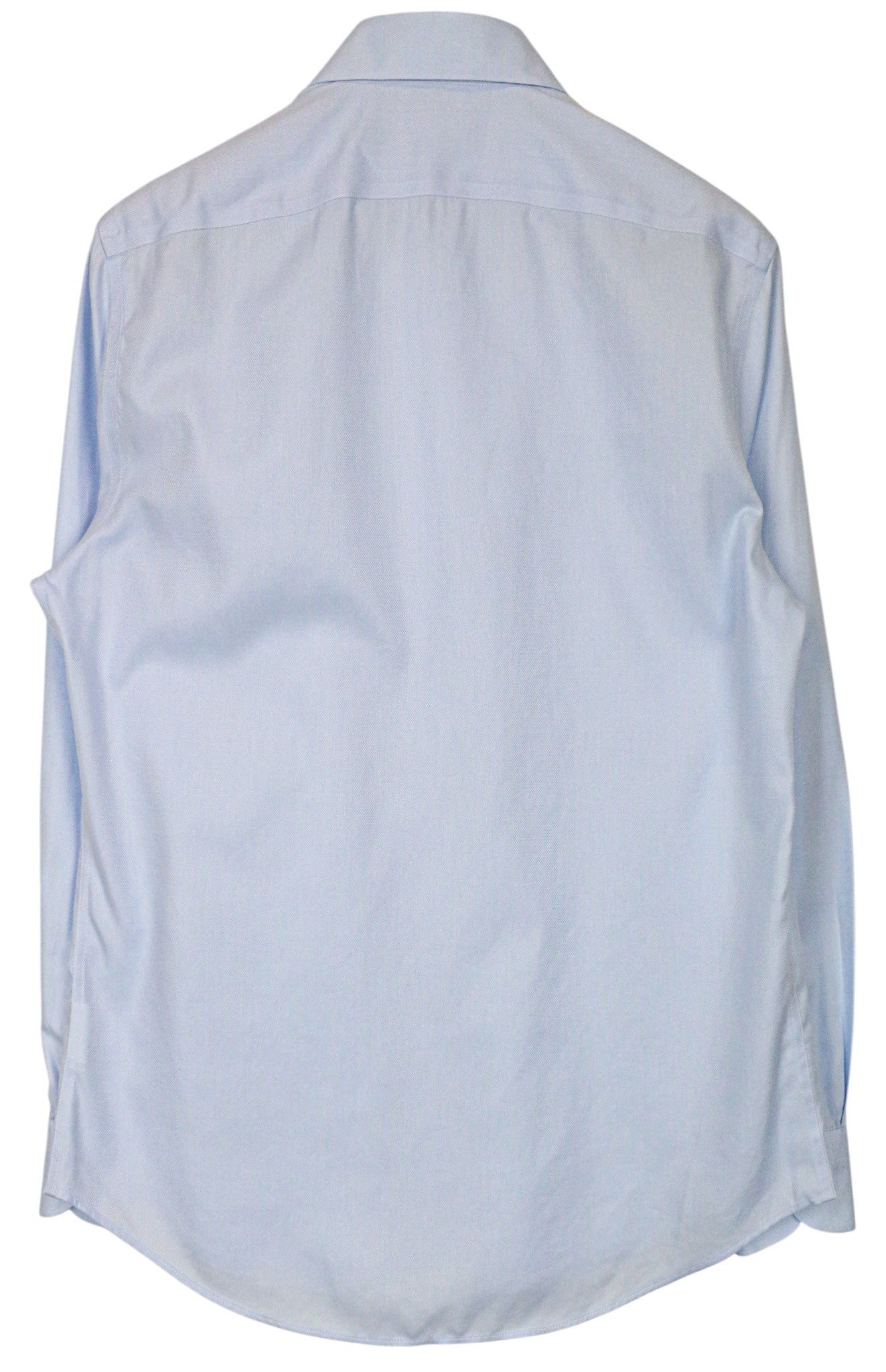 Suitsupply 39/15 1/2 Slim Blue Cotton Cutaway Shirt 79358 Size 38R - 8 Thumbnail