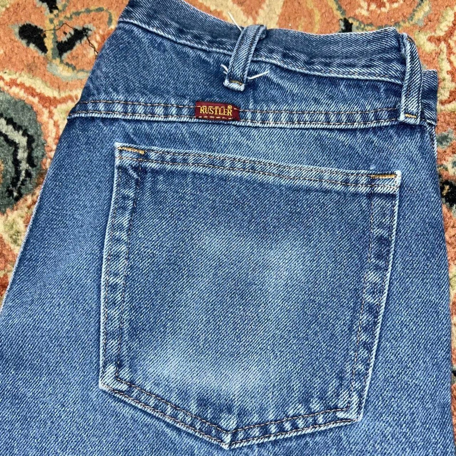 Rustler Vintage Y2K Rustler Workwear Straight Leg Faded Jeans 34x32 Size US 34 / EU 50 - 2 Thumbnail