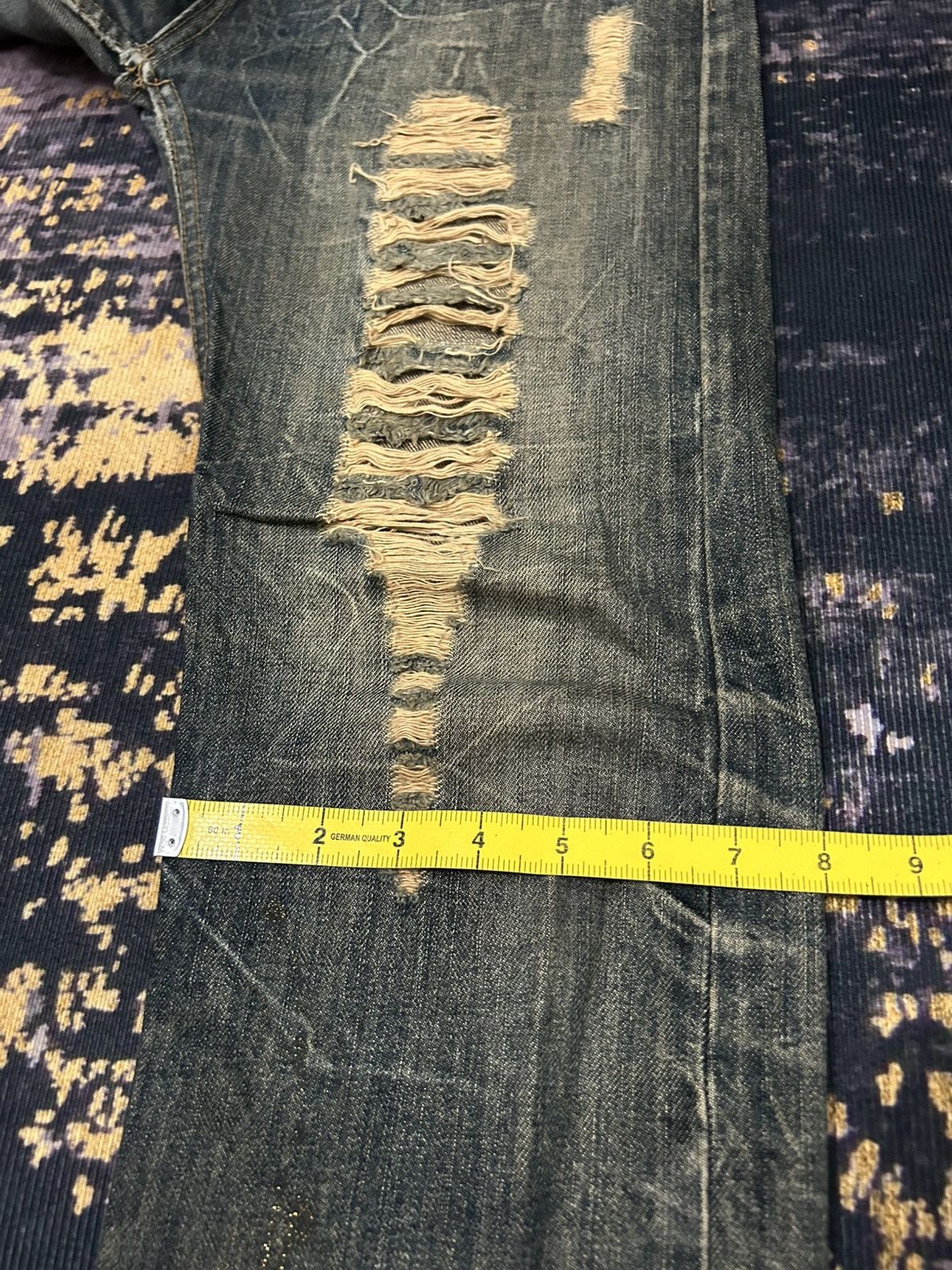 Tornado Mart Kui Mudwash Clawmark Distressed Jeans Size US 36 / EU 52 - 18 Thumbnail