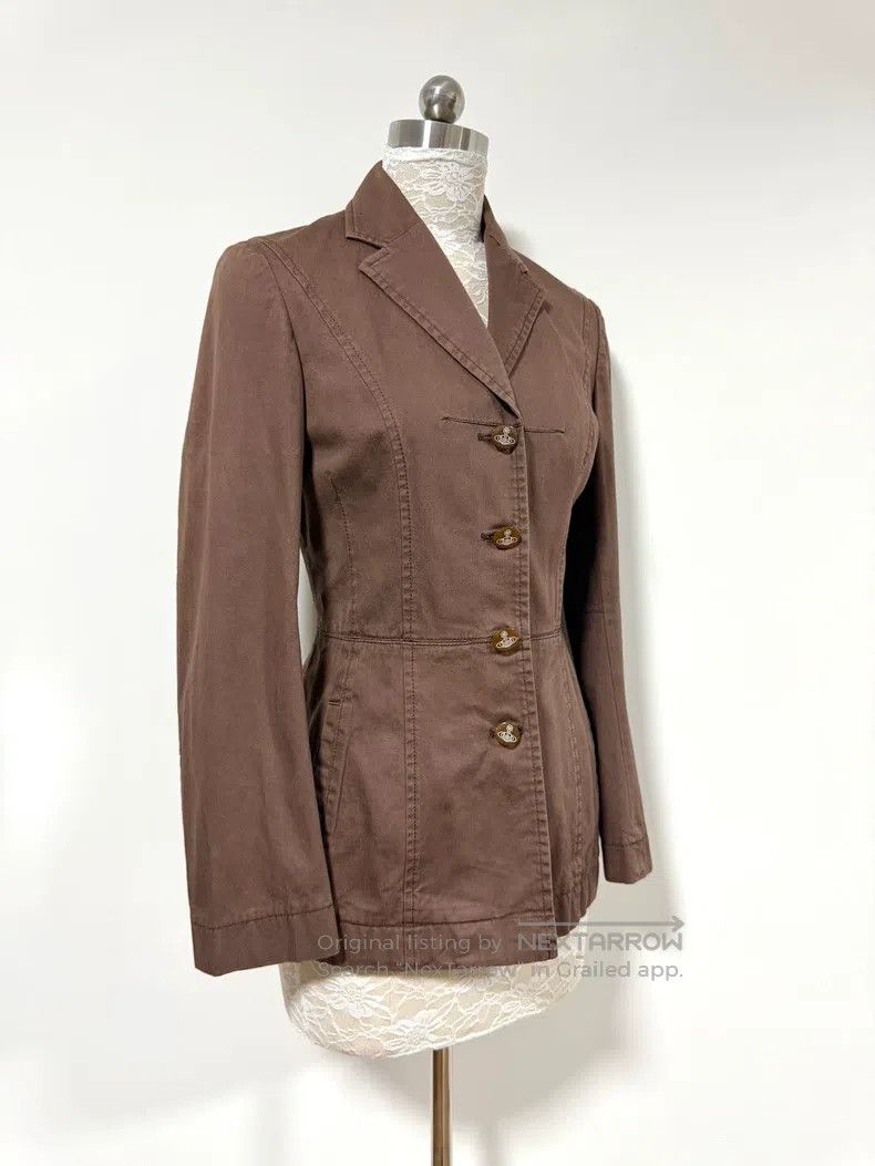 Vivienne Westwood Vivienne Westwood Old logo tea brown Saturn button jacket Size M / US 6-8 / IT 42-44 - 2 Thumbnail