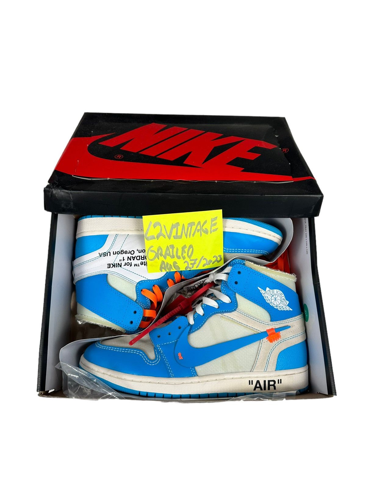 Jordan Brand × Off-White Off white Jordan 1 UNC Size US 10 / EU 43 - 20 Thumbnail
