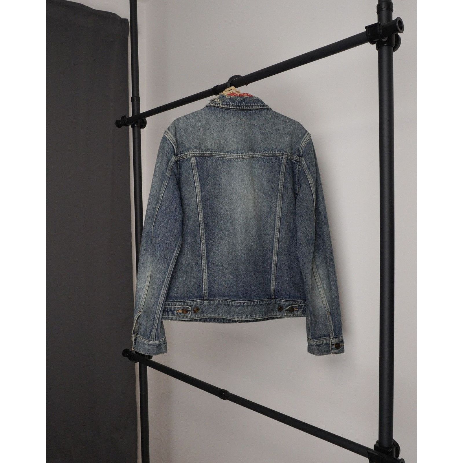 Saint Laurent Paris Saint laurent bandana distressed denim jacket Size US S / EU 44-46 / 1 - 4 Thumbnail
