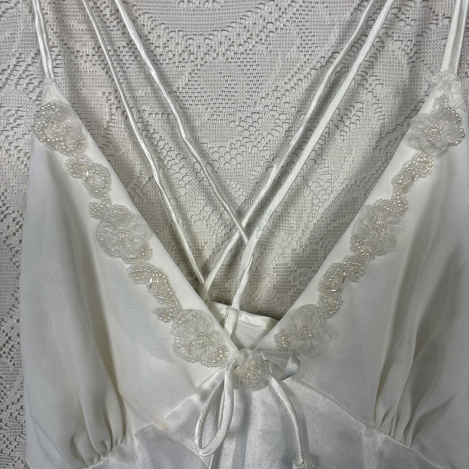 Other vintage silky bridal beaded slip dress Size M / US 6-8 / IT 42-44 - 7 Thumbnail