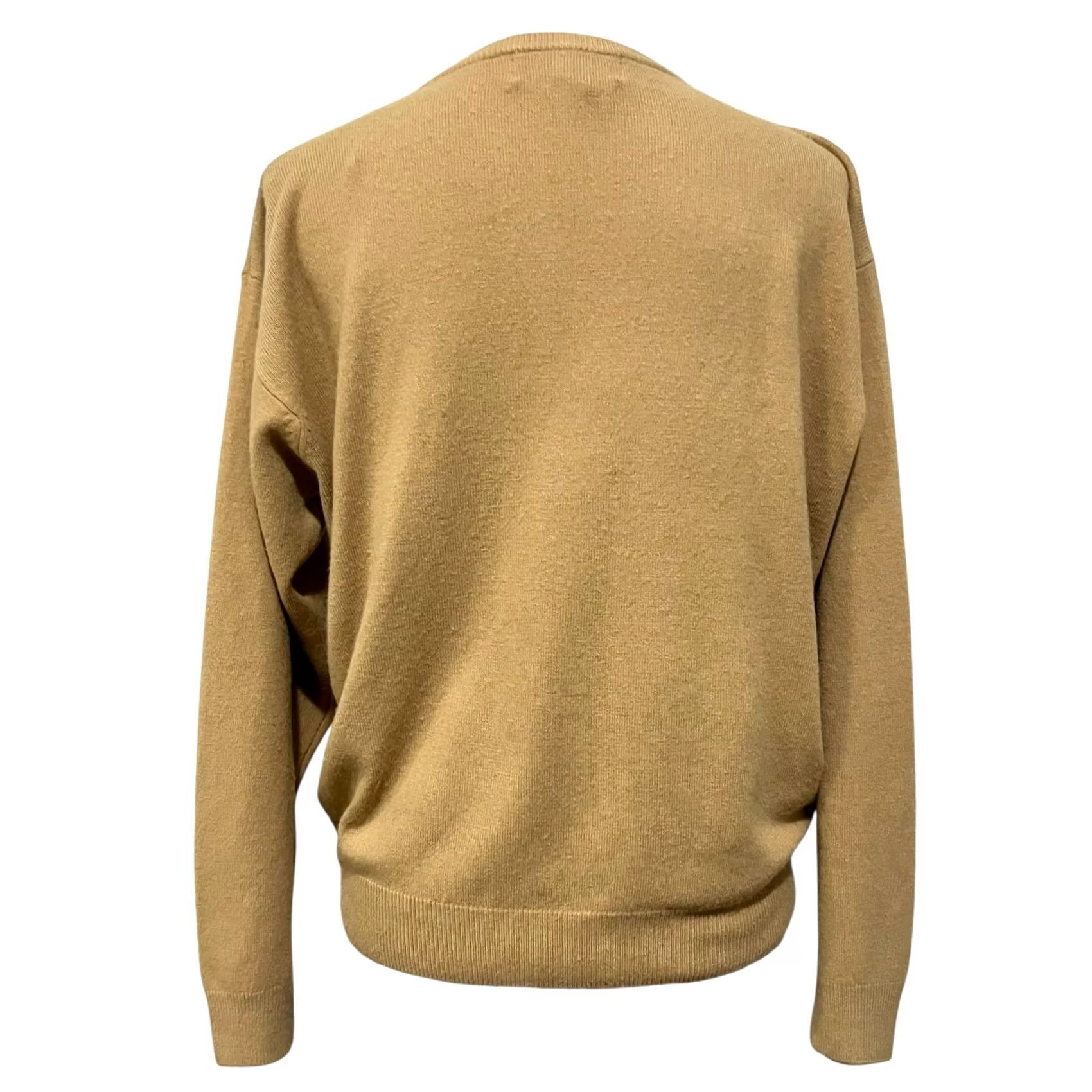 Vintage VINTAGE Milano Cardigan Sweater Tan Gold Tone Buttons Crew Neck XL Womens 90s Classic City Preppy Money Stylish Knits Sweater Size XL / US 12-14 / IT 48-50 - 5 Thumbnail