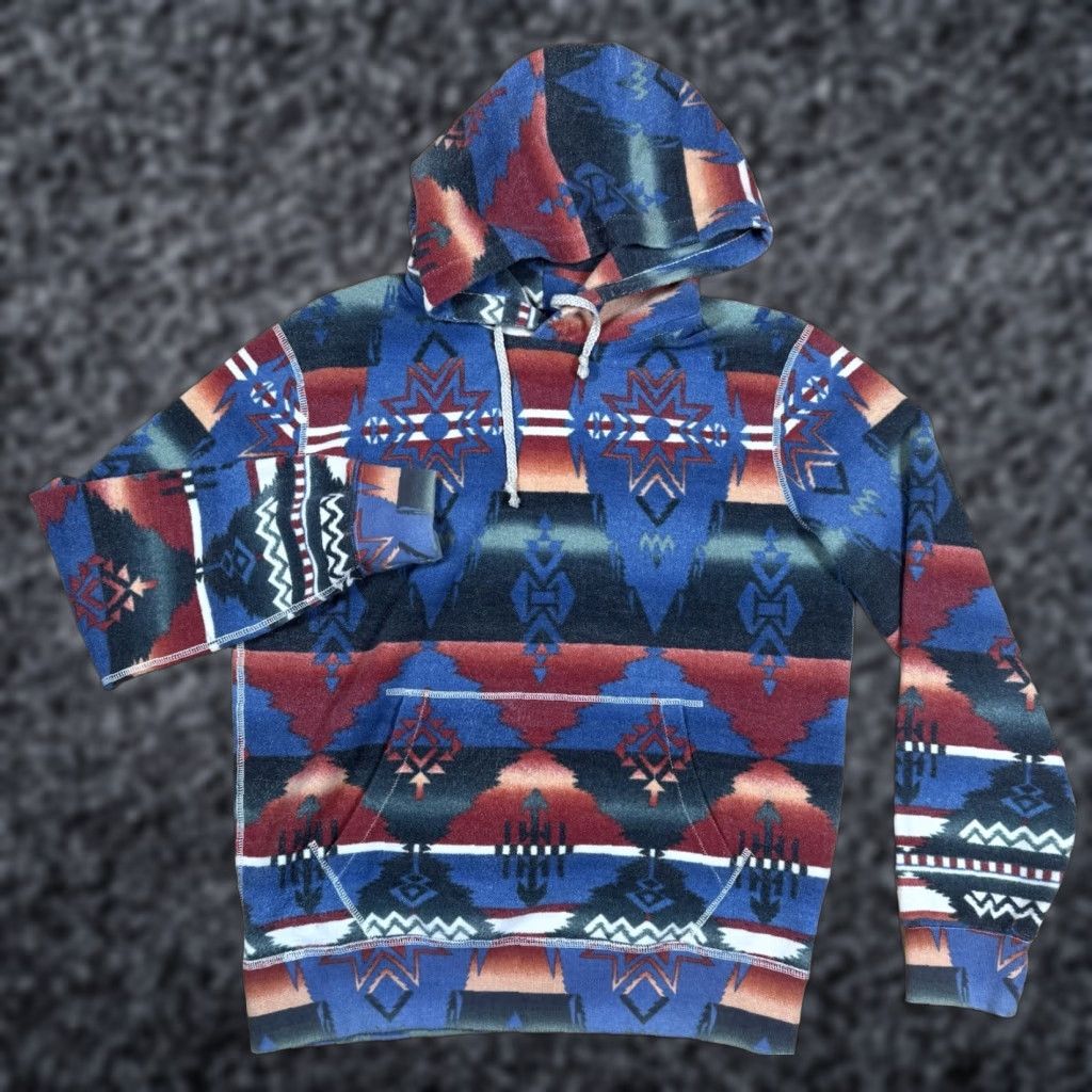 Polo Ralph Lauren Polo Ralph Lauren Hoodie Aztec Southwestern Beacon Fleece Serape Mens Medium Multicolor Size US M / EU 48-50 / 2 - 1 Thumbnail