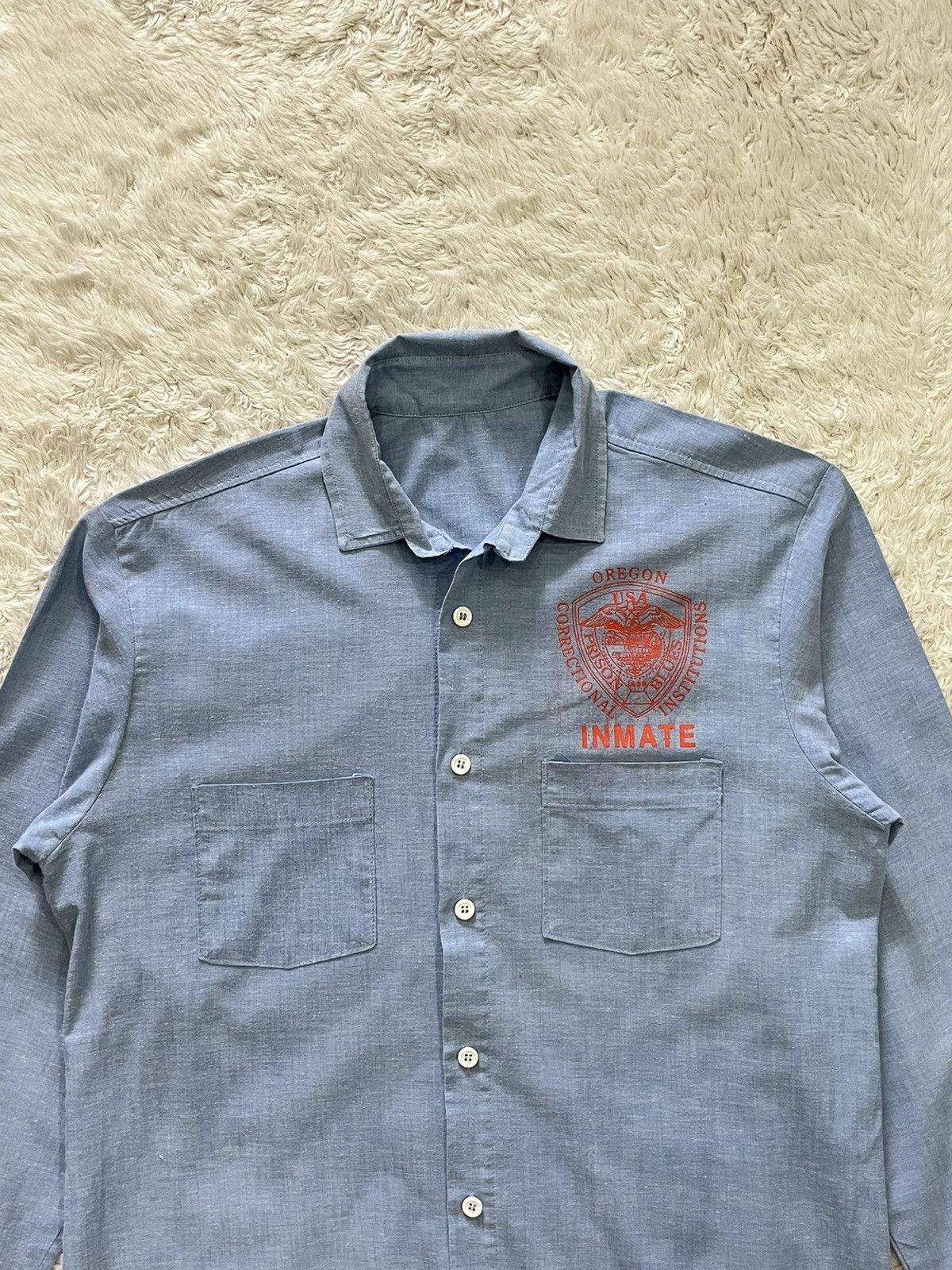 Other vintage inmate prisoner chambray work shirt Size US L / EU 52-54 / 3 - 2 Thumbnail