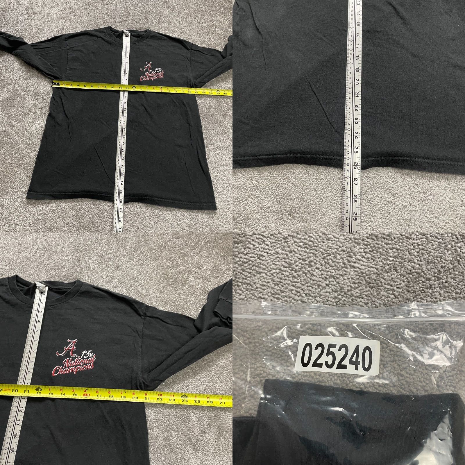 Delta Delta Pro Weight Shirt Unisex Adults Large Black University Alabama Graphic Classic College Size US L / EU 52-54 / 3 - 8 Thumbnail