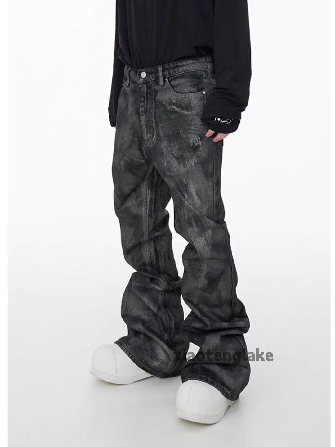 Jean zx acne ourlegacy style wax coated punk grunge jeans Size US 32 / EU 48 - 2 Thumbnail