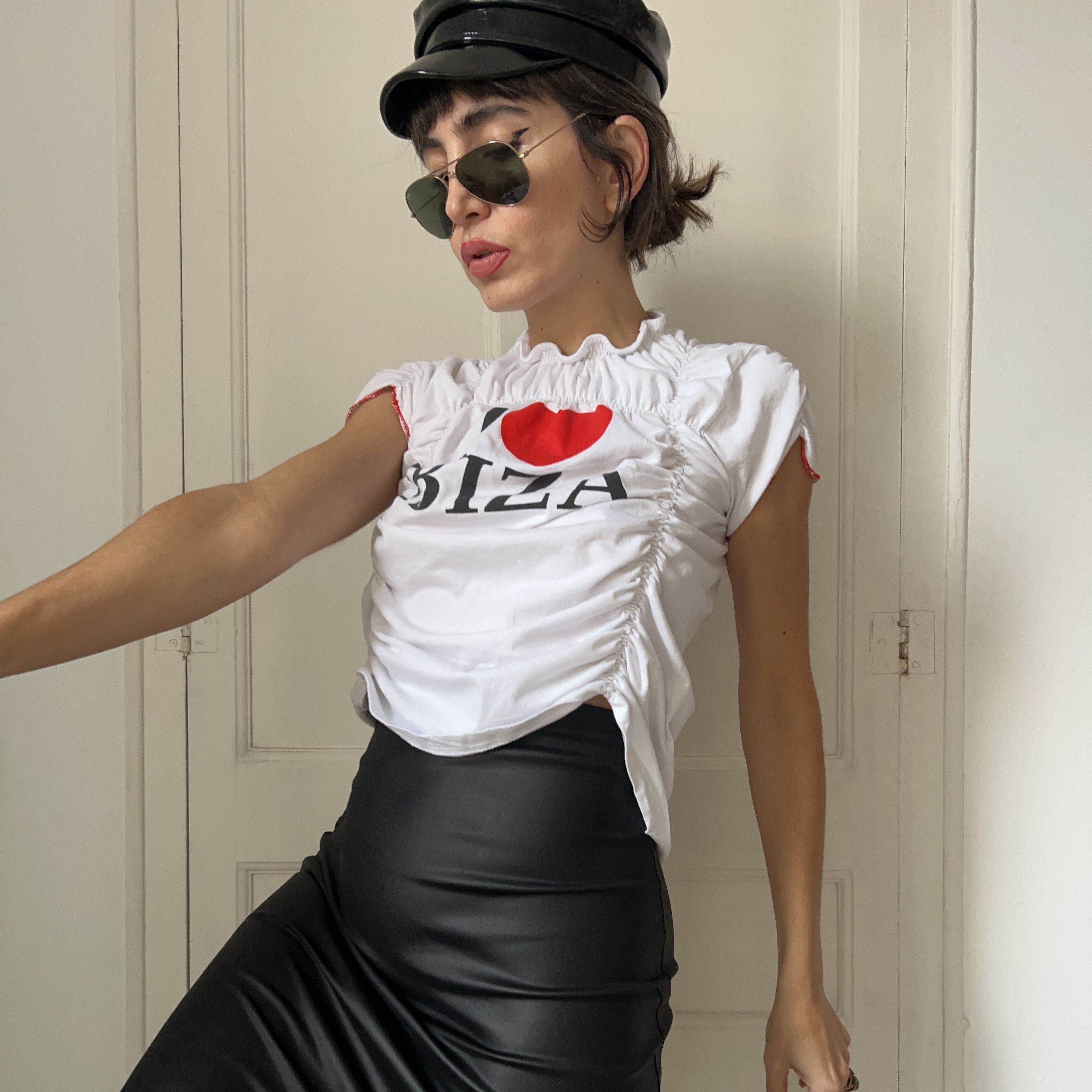 Custommade Reworked I Love Ibiza Ruched Tee Size M / US 6-8 / IT 42-44 - 7 Thumbnail