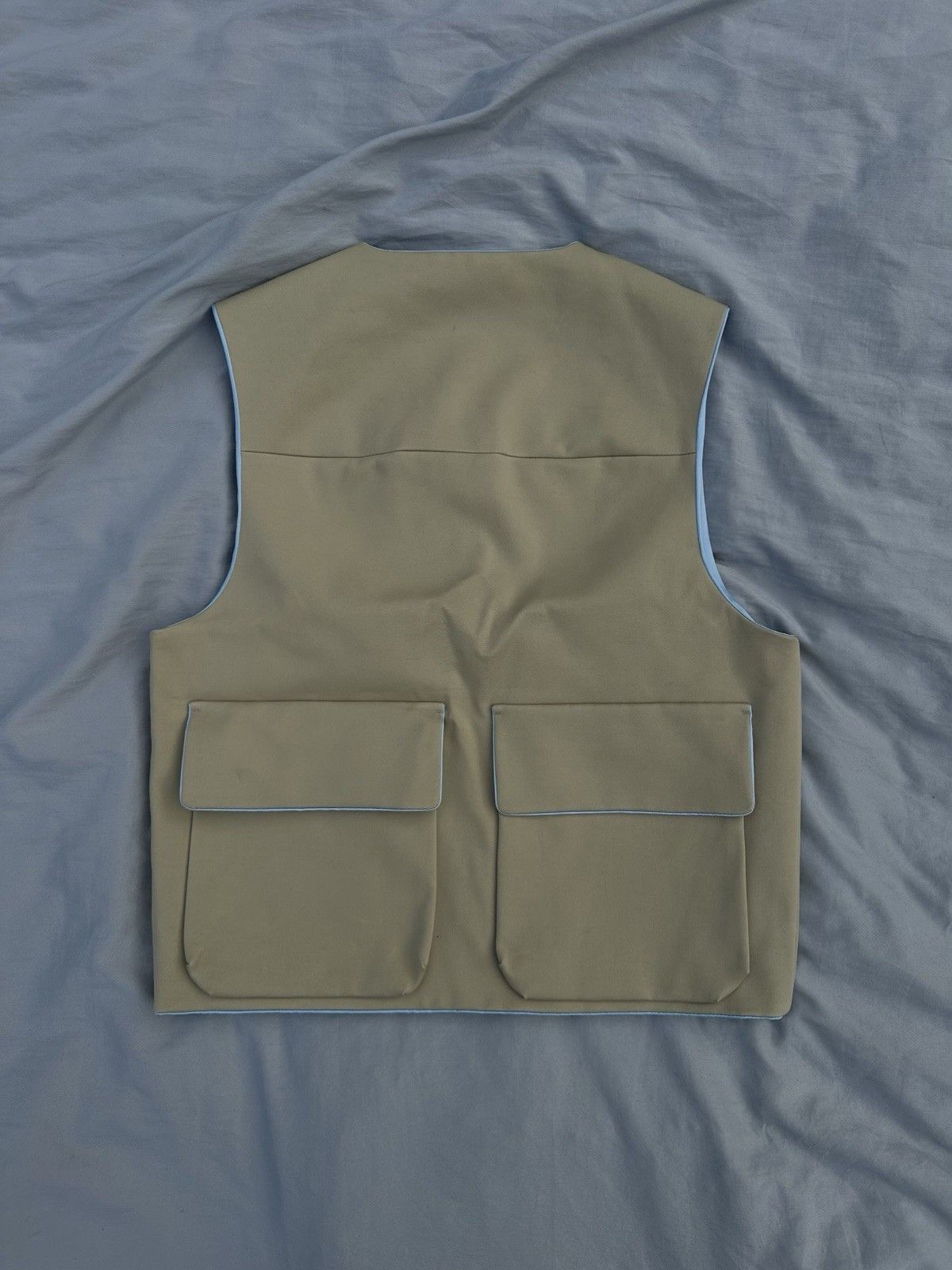 Versace Beige Versace Suit Vest With A Blue Interior And Detailed B Size US XL / EU 56 / 4 - 2 Thumbnail