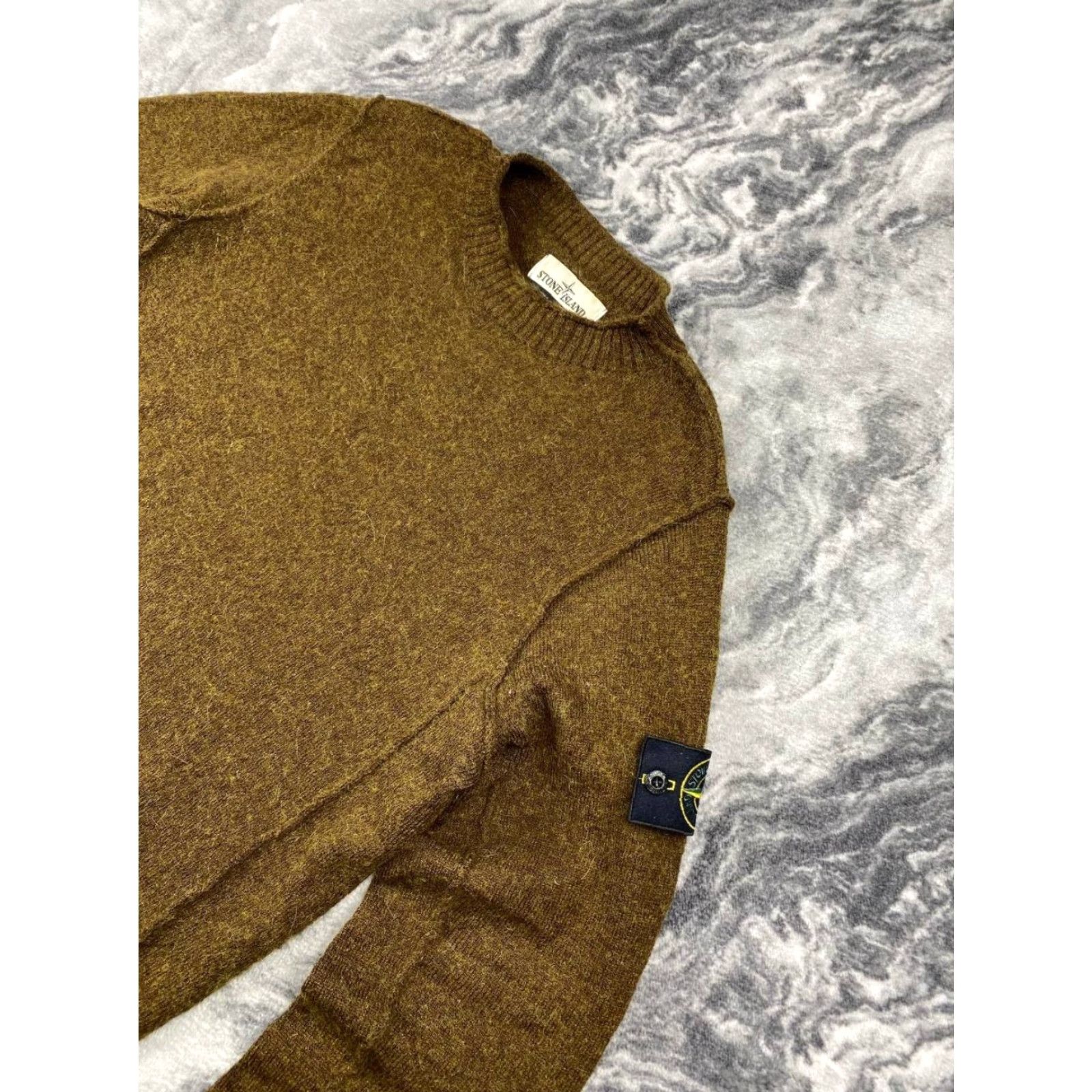 Stone Island Stone Island Knit Wool Sweater Men Size M Green Pullover Crew Neck Long Sleeve Regular Wool Knit Logo Winter Casual Man M Green Stone Island Sweater Size US M / EU 48-50 / 2 - 2 Thumbnail