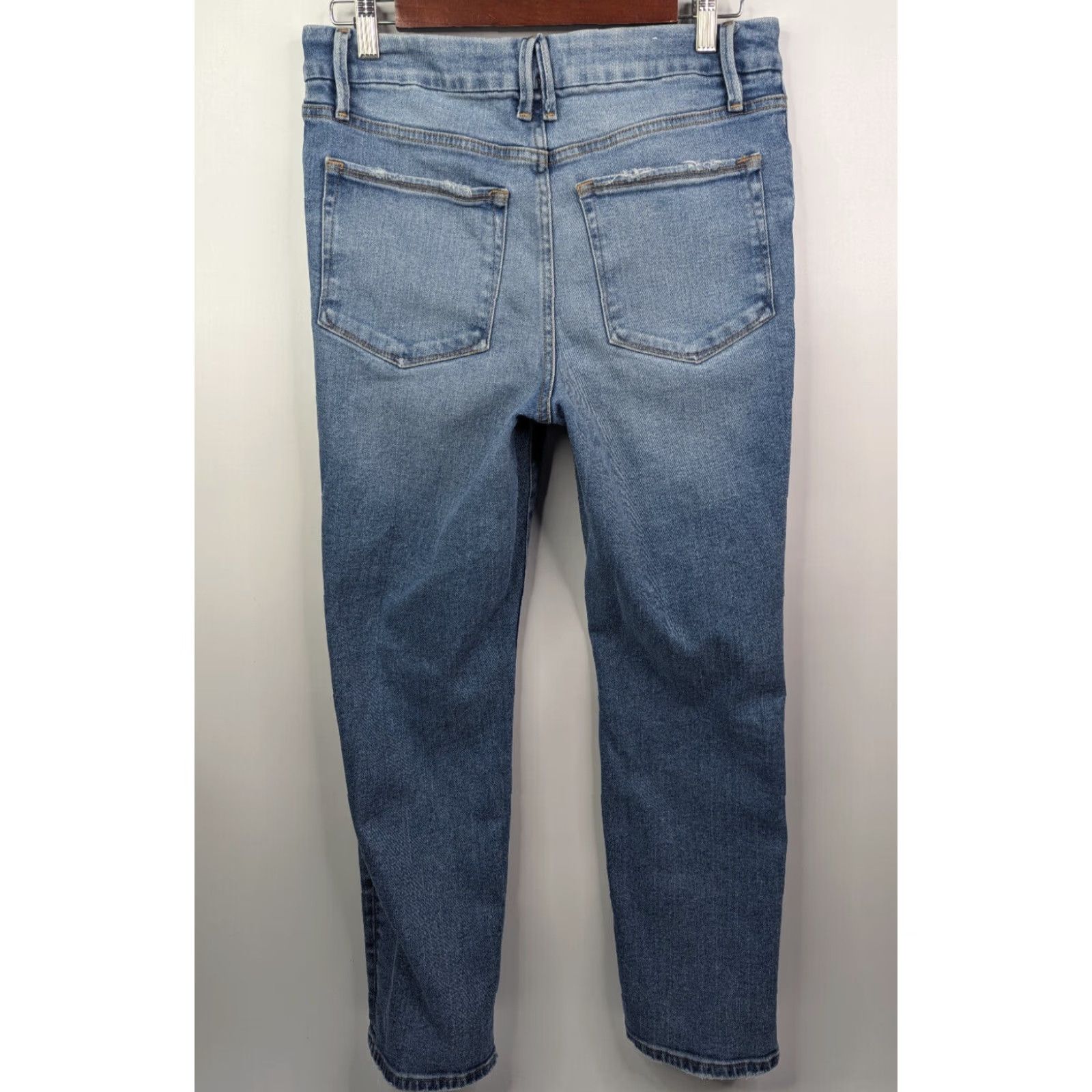 Good American Good American Jeans Slim Straight 5-Pocket Denim GCKSL67T Size 29 Blue Women Size 29" - 5 Thumbnail