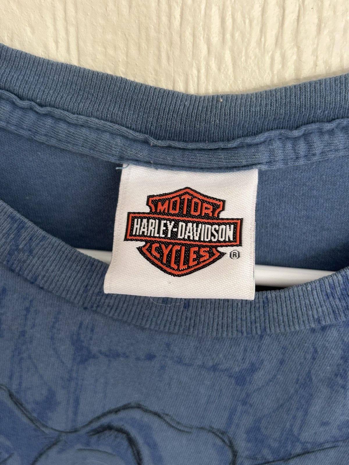 Harley Davidson Harley Davidson Jester Joker with Wings Blue Graphic T-shirt Size US L / EU 52-54 / 3 - 4 Thumbnail