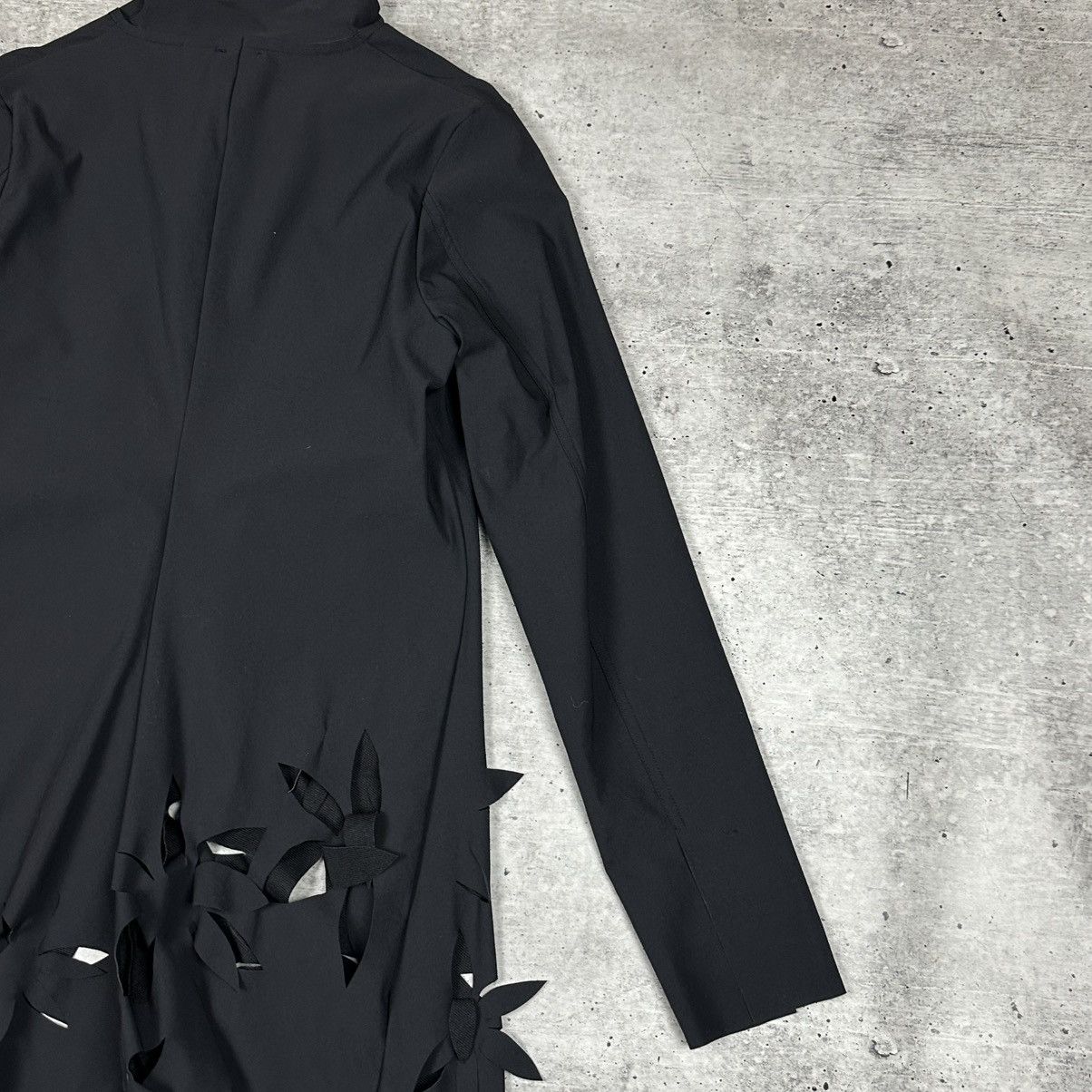 Rundholz Rundholz Black Label Coat Flower Cutouts Black Nylon Women Size S / US 4 / IT 40 - 10 Thumbnail