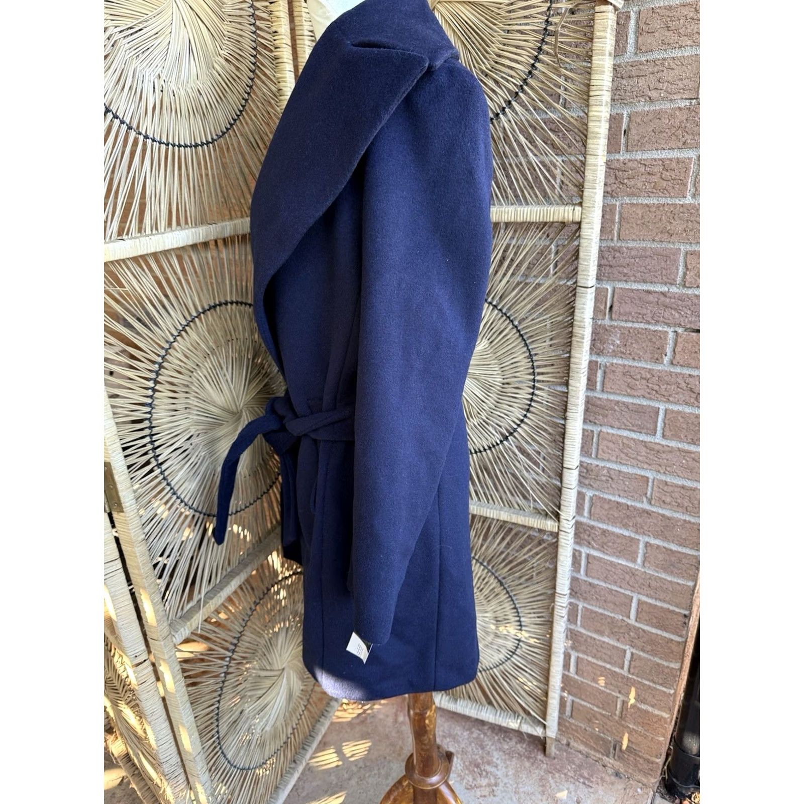 Ralph Lauren Ralph Lauren Coat Women's Wool Blend Navy Tie Wrap Lined Nwt 10 Wool Blend Shawl Collar Classic Size L / US 10 / IT 46 - 5 Thumbnail