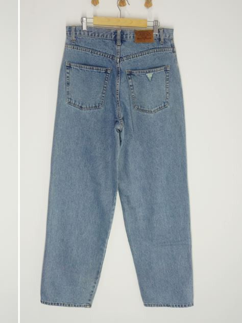 Georges Marciano Guess Jeans by Georges Marciano Loose Fit Baggy Blue Jeans Size US 33 - 2 Thumbnail
