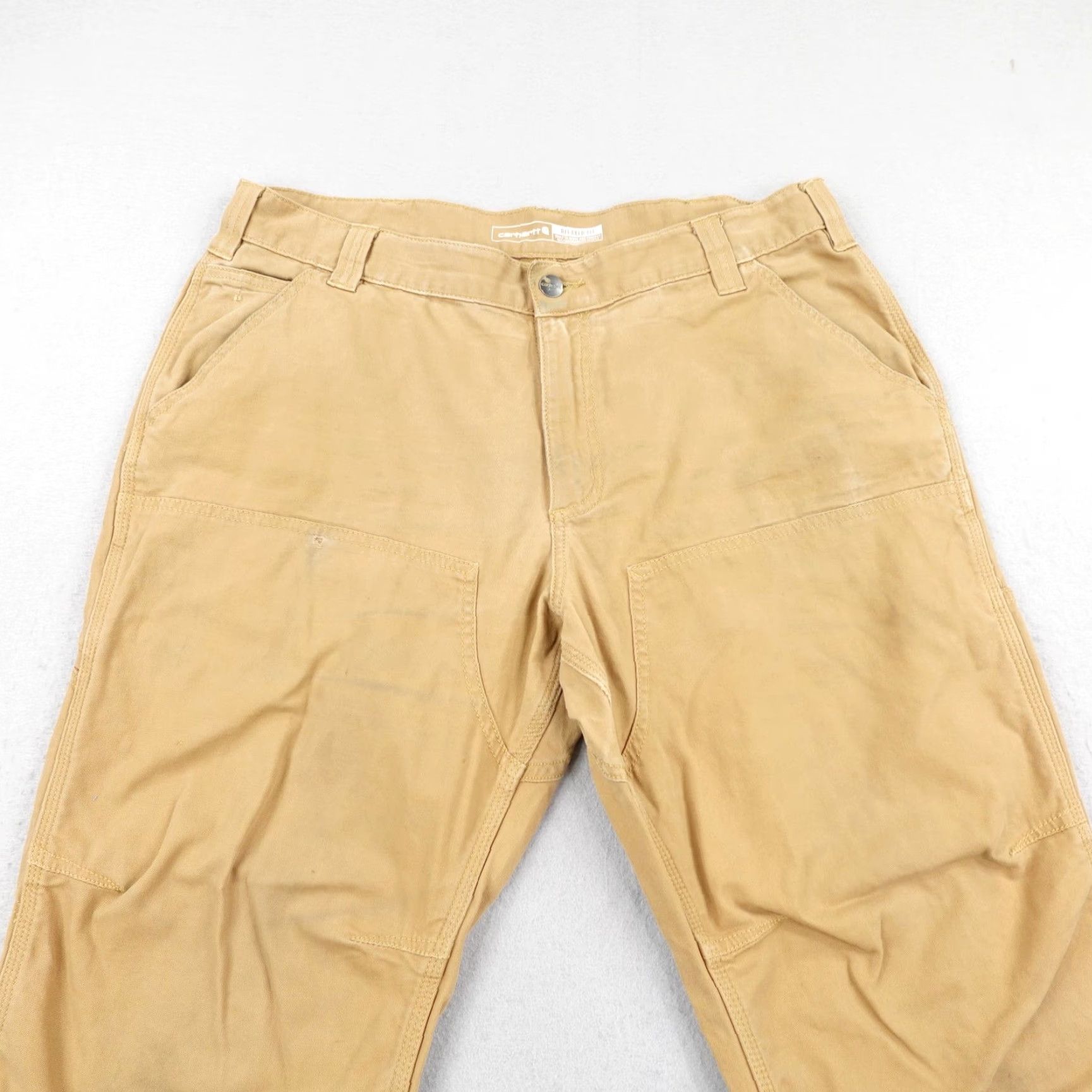Carhartt Carhartt Pants 36x30 Rugged Flex Relaxed Canvas Double Front Knee Utility Work Pants Men 36 Beige Cotton Spandex Canvas Rugged Flex Workwear Size US 36 / EU 52 - 2 Thumbnail