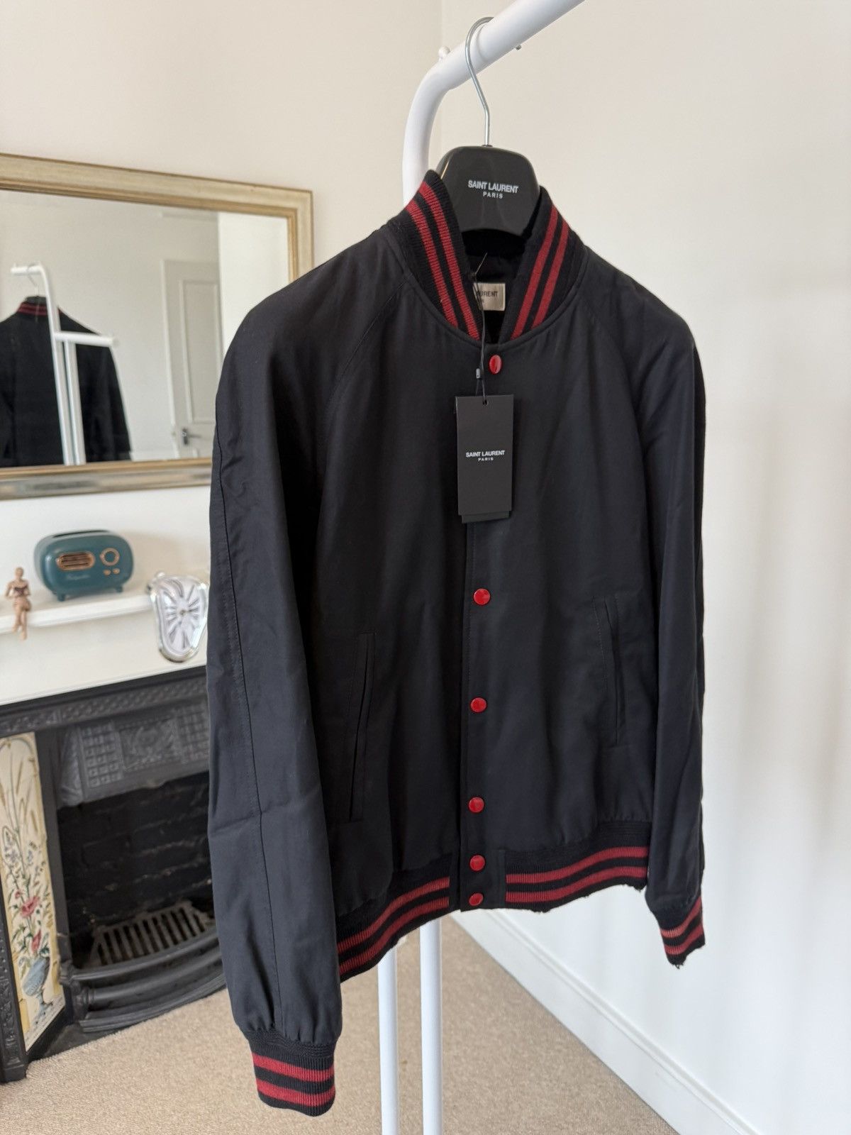 Saint Laurent Paris SS17 Saint Laurent Distressed Viscose Bomber Jacket Size US M / EU 48-50 / 2 - 2 Thumbnail