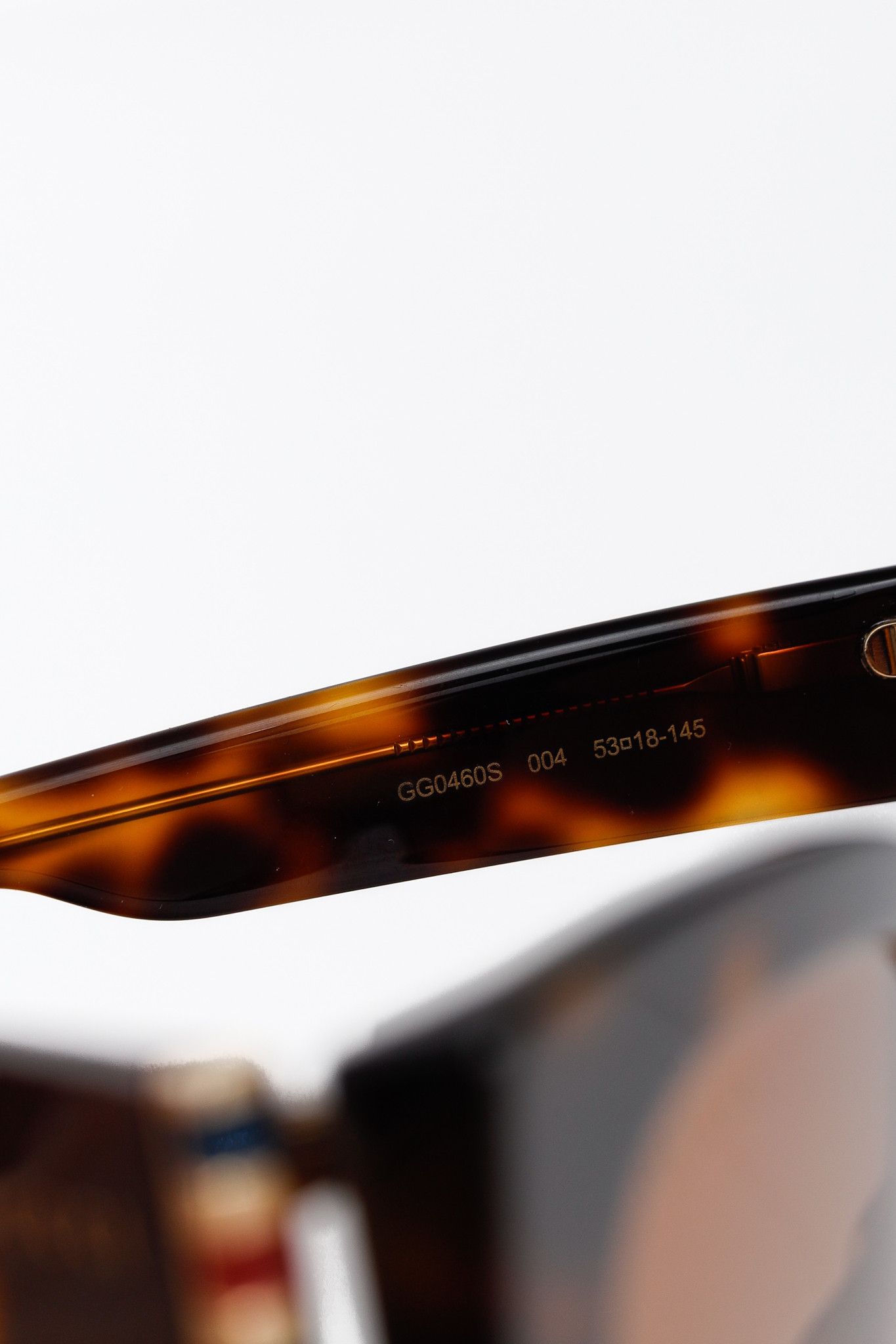 Gucci Gucci Web Plaque Tortoiseshell Cat-Eye Sunglasses Size ONE SIZE - 7 Thumbnail