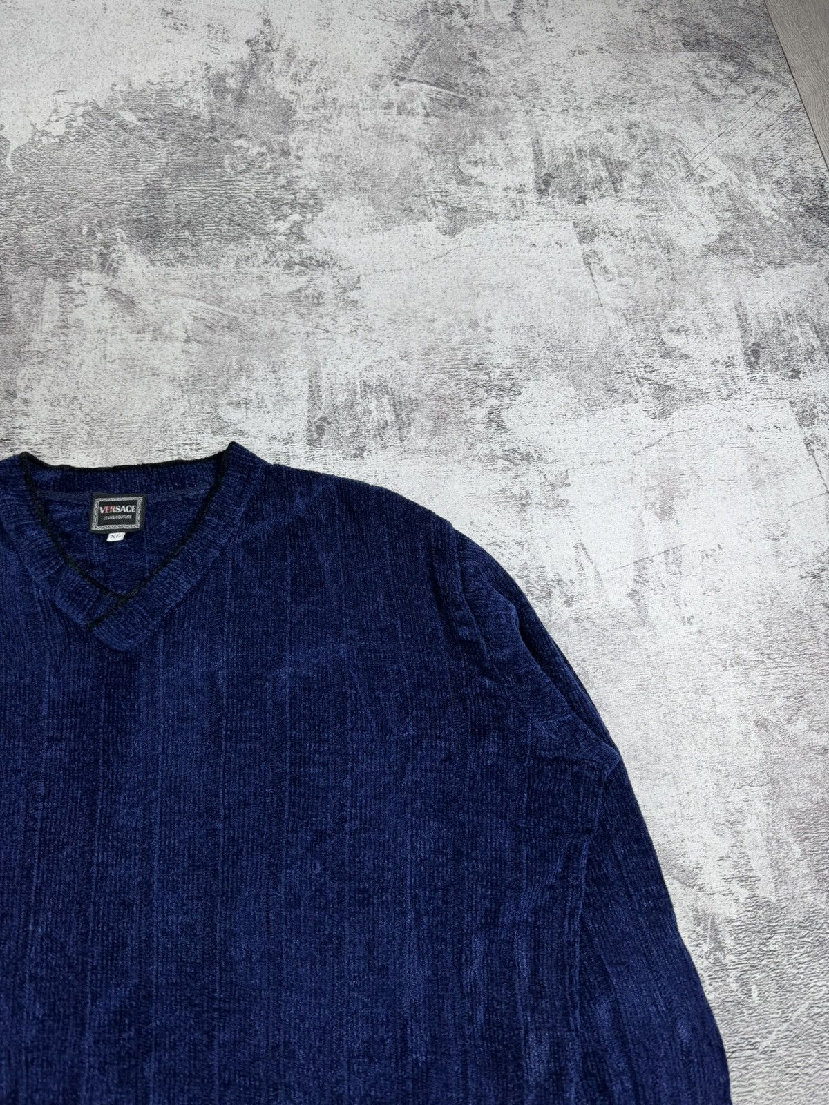 Versace Jeans Couture Versace Jeans Velour Velvet Sweater Pullover Sweatshirt Size XL / US 12-14 / IT 48-50 - 9 Thumbnail