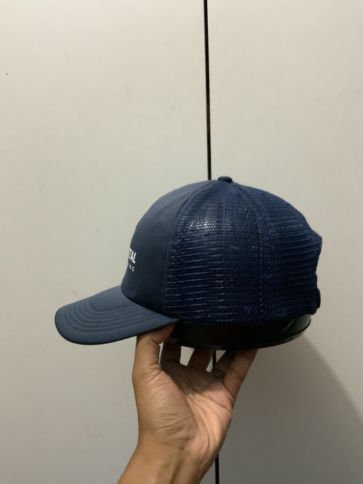 Japanese Brand Mr Metal Recycling Indigo Trucker Hat Size ONE SIZE - 3 Thumbnail