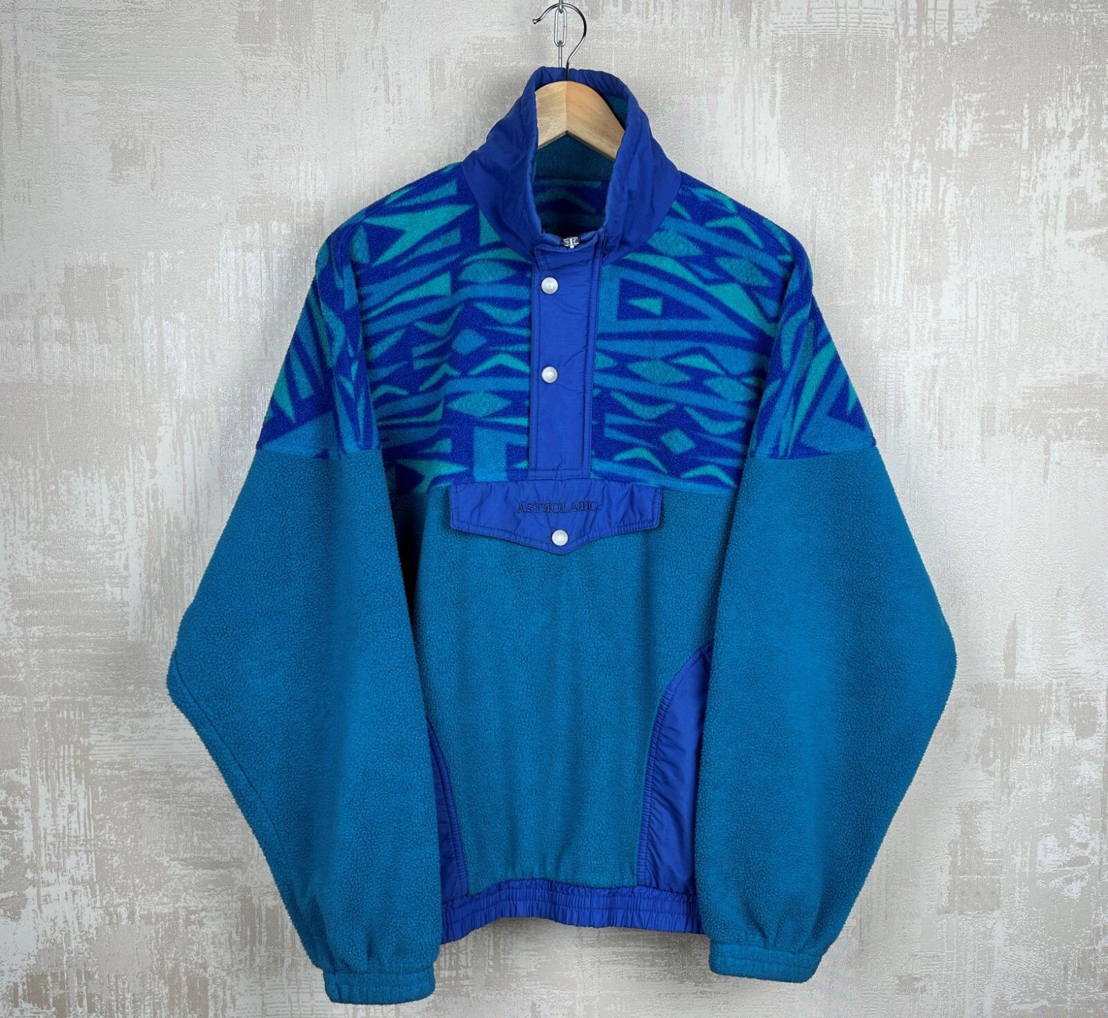 Vintage 90's Astrolabio Abstract Ski Snowboard Fleece Sweater Size US L / EU 52-54 / 3 - 7 Thumbnail