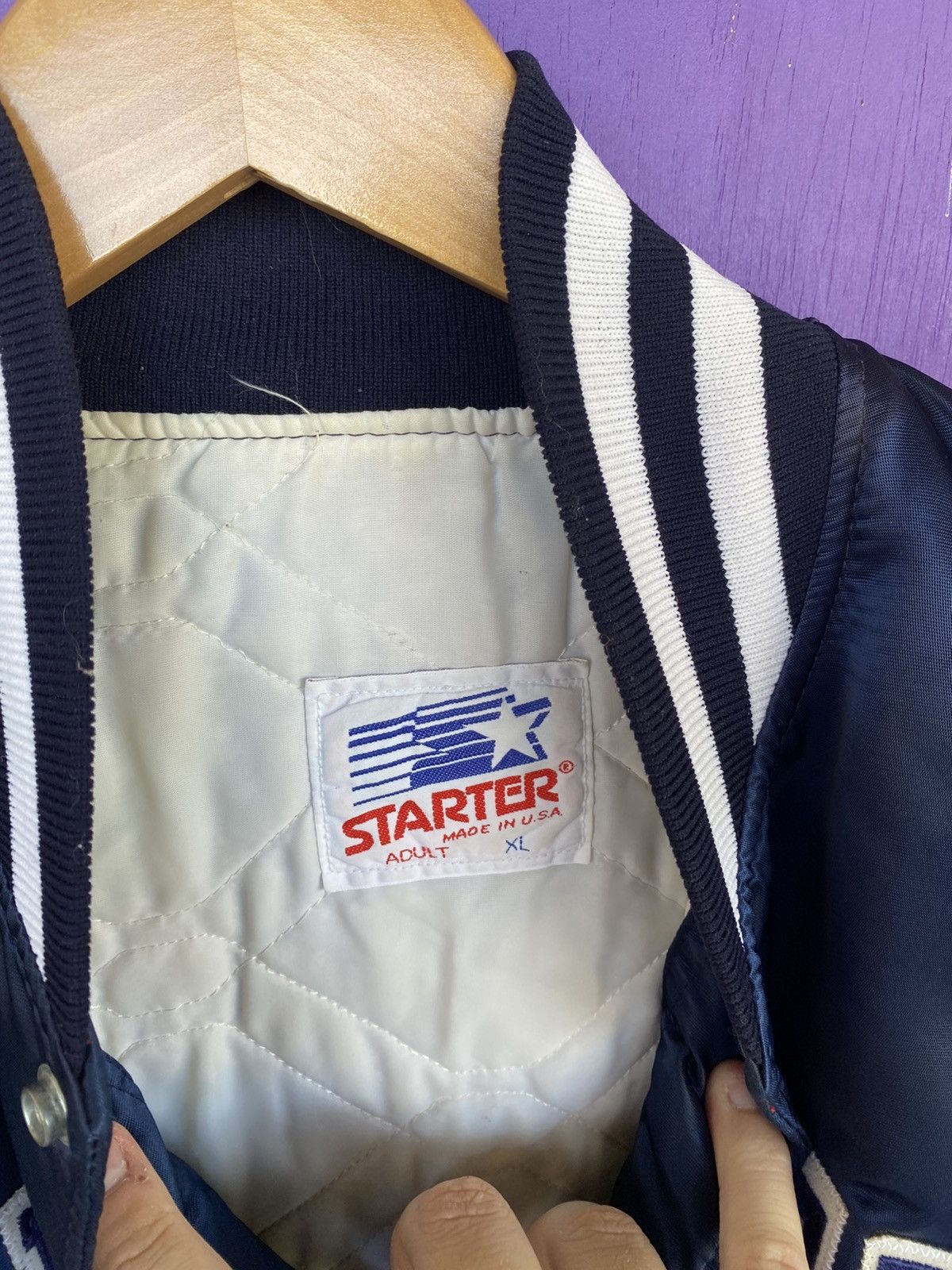 Starter Vintage 80s Starter Penn state Nittany lions satin jacket Size US XL / EU 56 / 4 - 4 Thumbnail