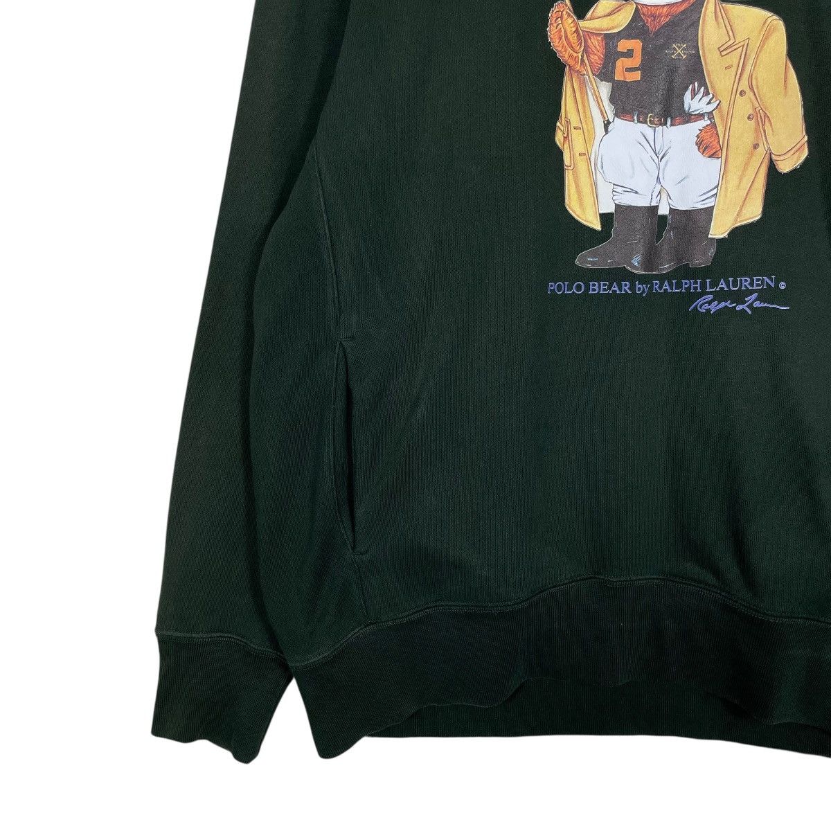 Polo Ralph Lauren Vintage Polo Bear Ralph Lauren Green Hoodie Size US L / EU 52-54 / 3 - 3 Thumbnail