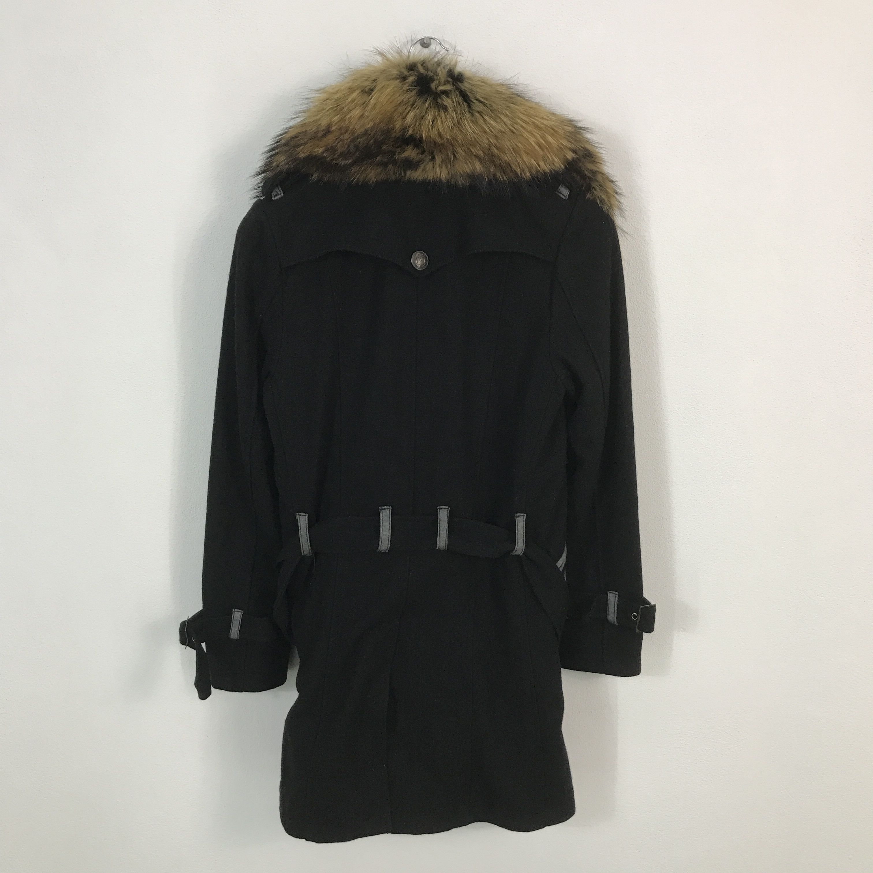 GOSTAR DE FUGA × Japanese Brand japan Fuga Wool fur coller button long jacket Size US S / EU 44-46 / 1 - 2 Thumbnail