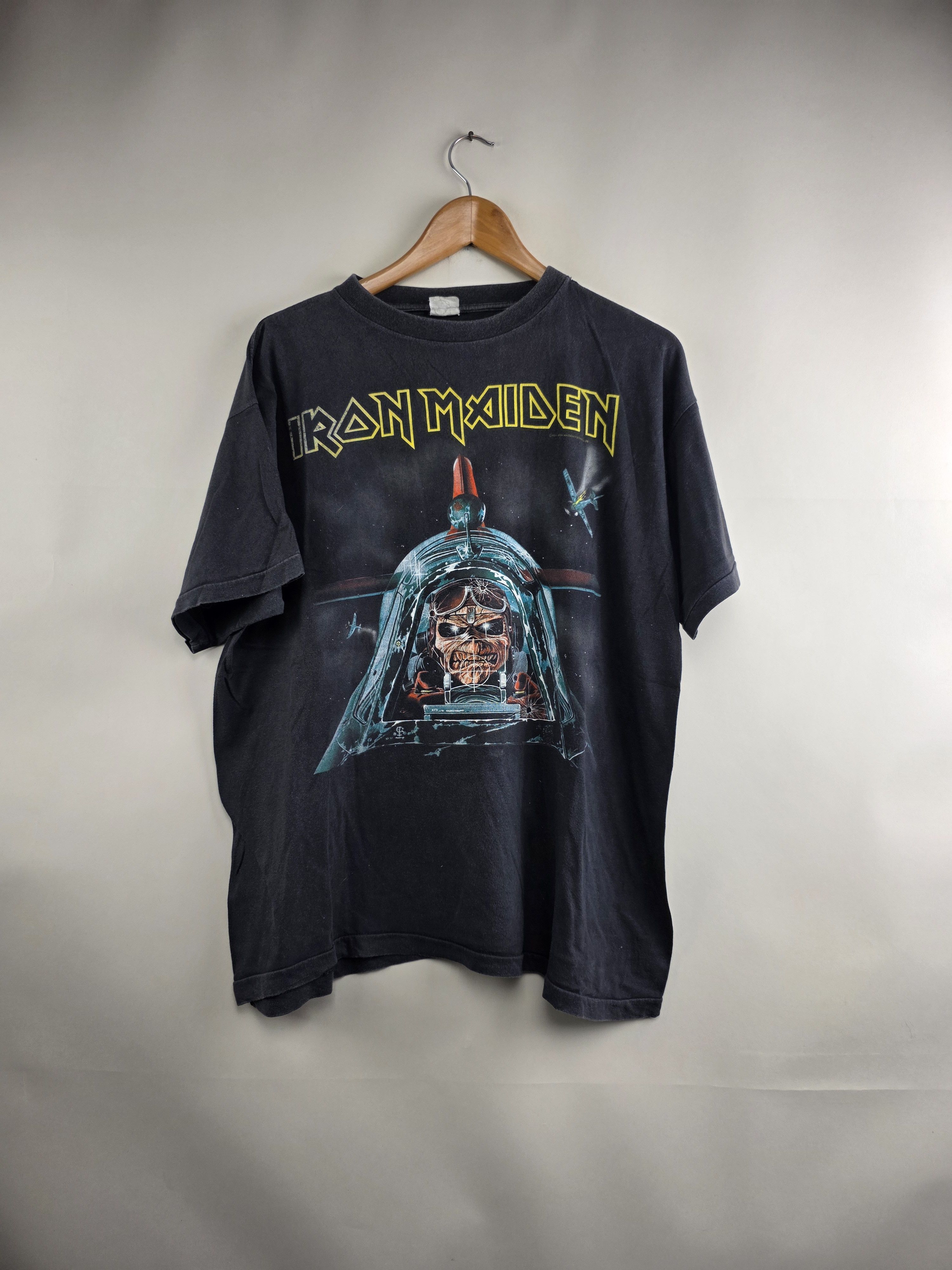Iron Maiden 80s Vintage Iron Maiden Aces High 90s XL 23" 28" Size US XL / EU 56 / 4 - 1 Thumbnail
