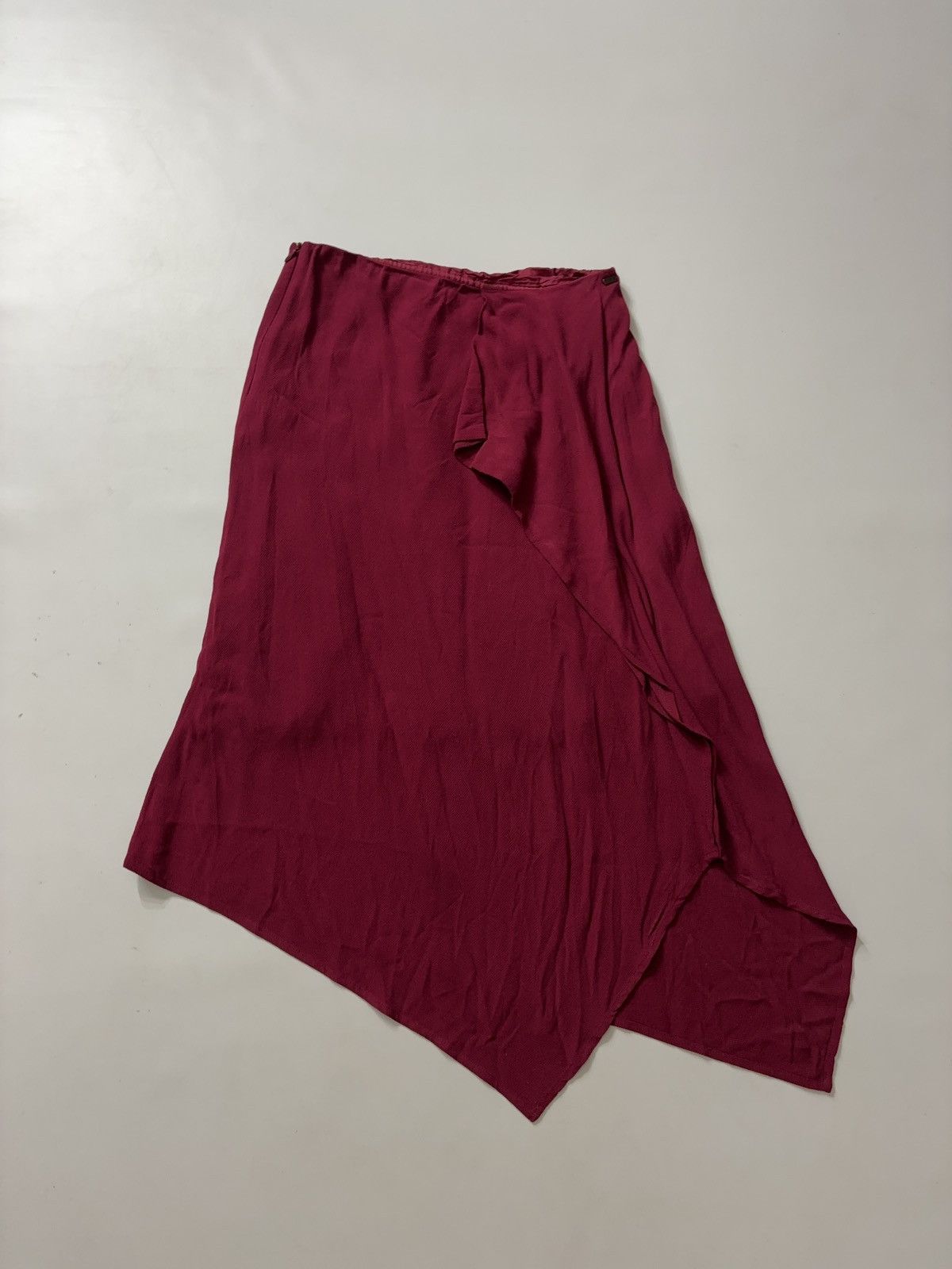 Cop Copine × Vintage COP COPINE VISCOSE ASYMMETRIC MIDI SKIRT VINTAGE Size 28" / US 6 / IT 42 - 2 Thumbnail