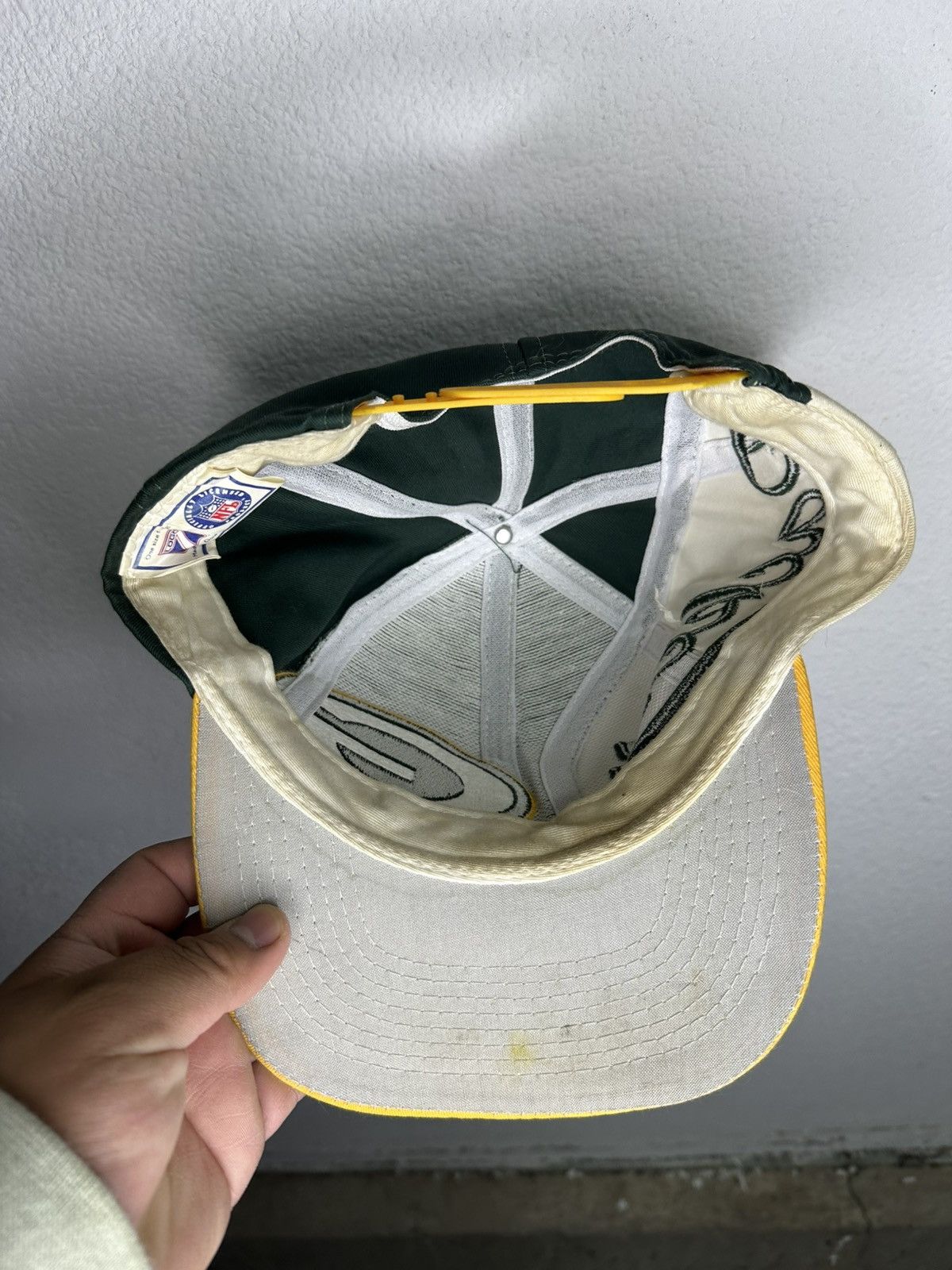 NFL 90s Green Bay Packers, wavy hat Size ONE SIZE - 4 Thumbnail