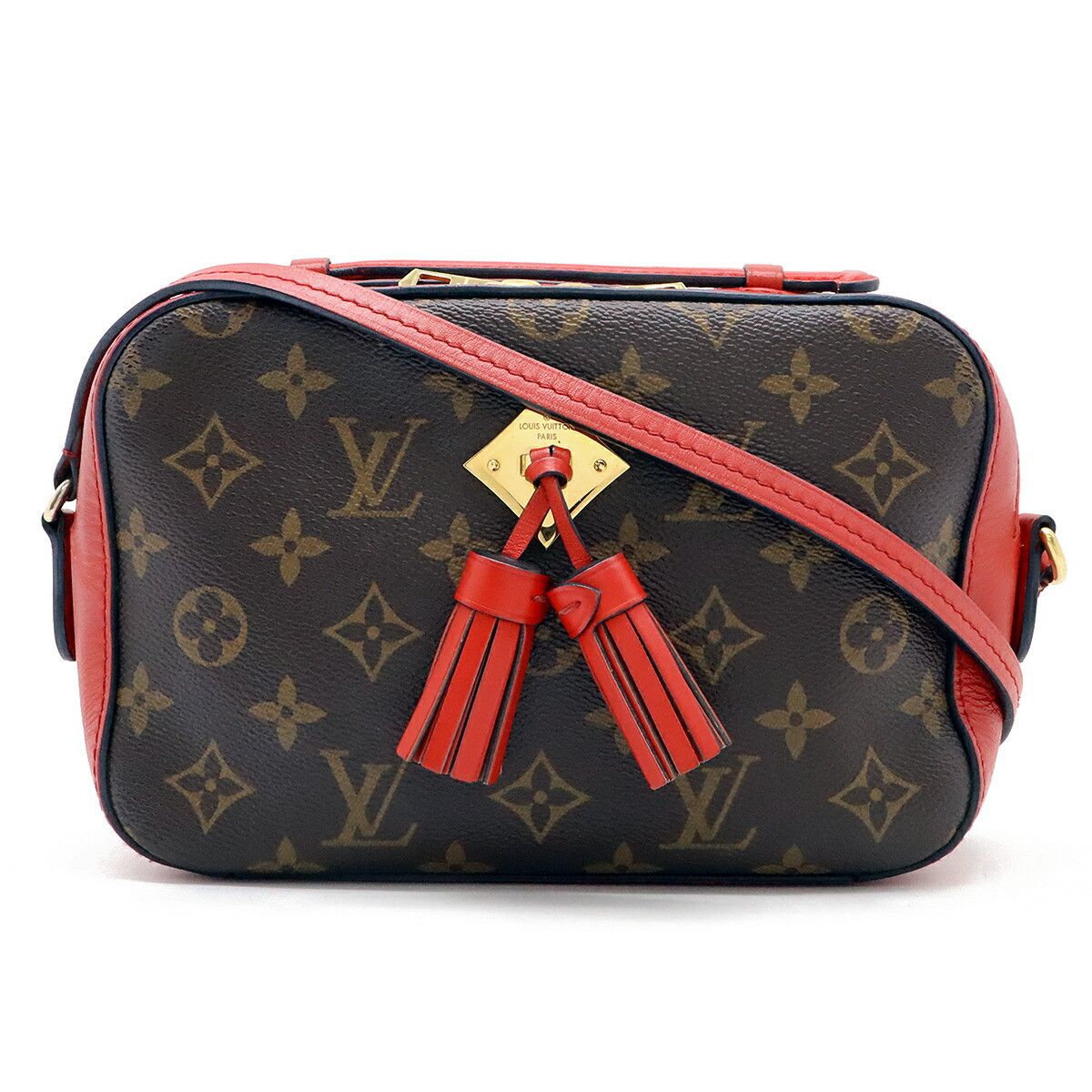 Louis Vuitton Louis Vuitton Monogram Saintonge Shoulder Bag M43556 Canvas Crossbody Bag M43556 in Red, Women's