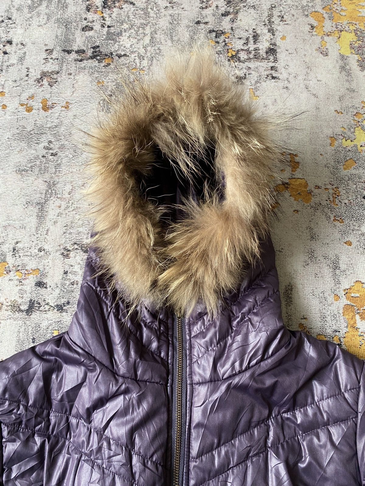Japanese Brand A/Girls Down Puffer Fur Hoodie Jacket Size M / US 6-8 / IT 42-44 - 7 Thumbnail
