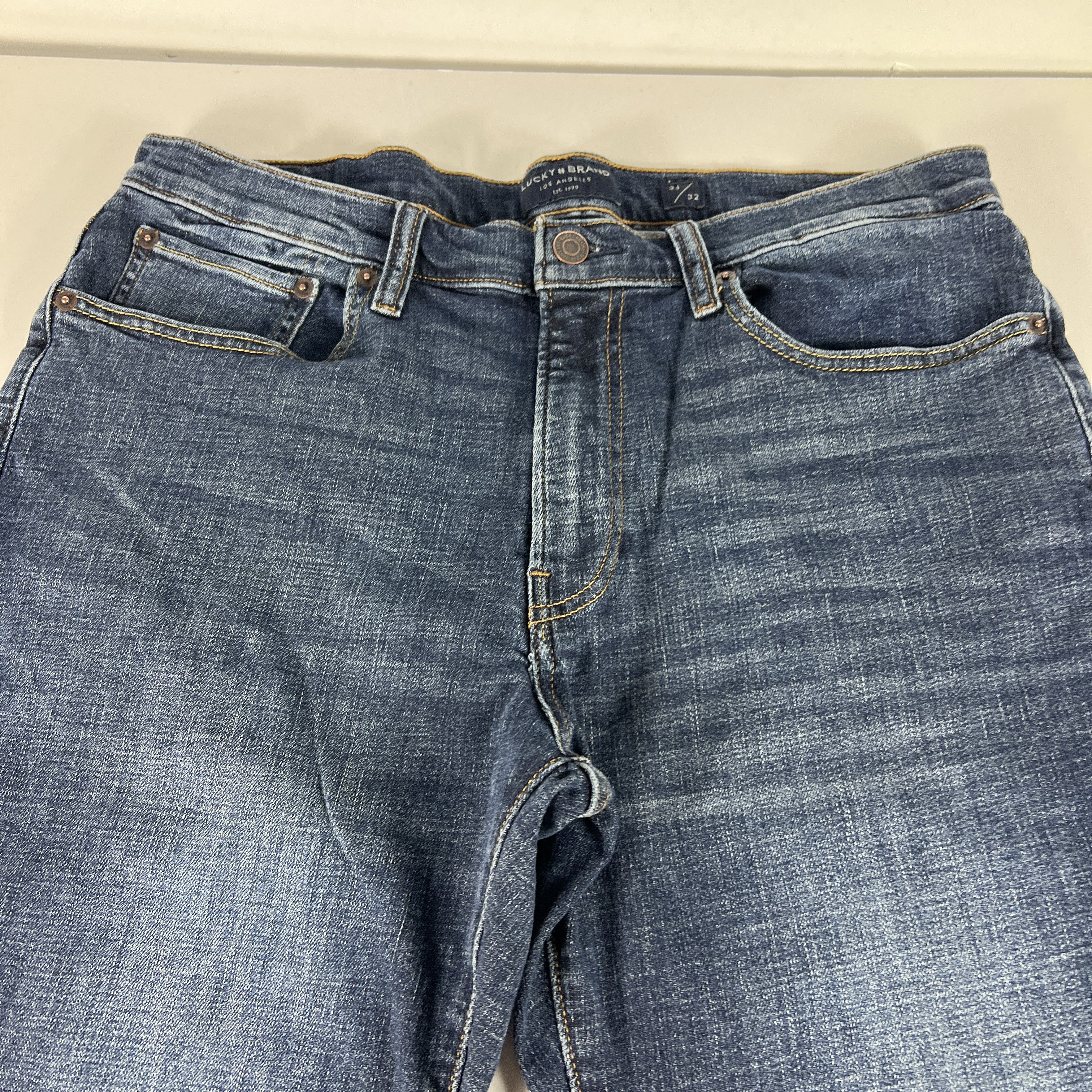 Lucky Brand Lucky Brand Jean 121 Slim Straight Blue Faded Stretch Denim Size US 33 - 2 Thumbnail
