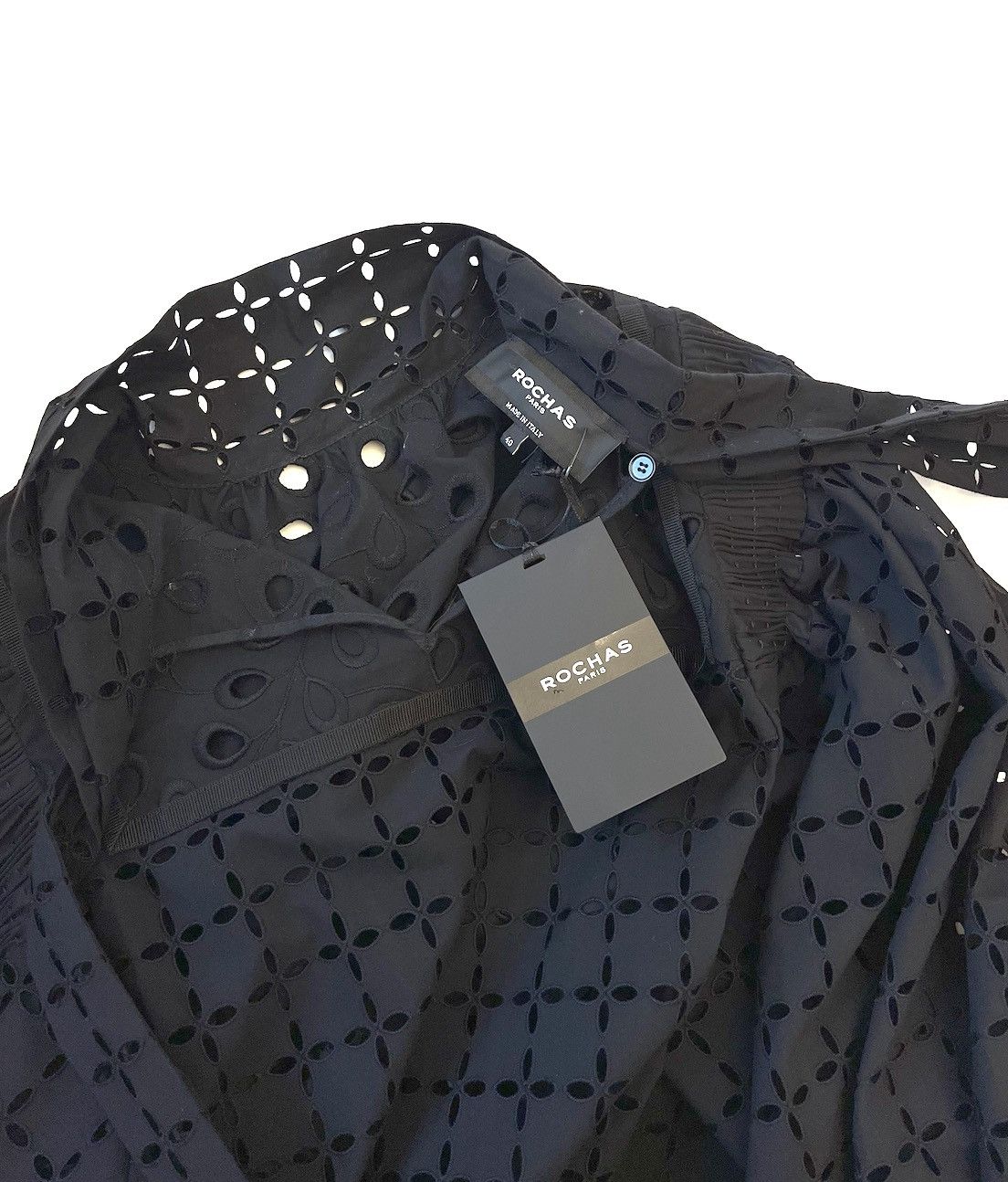 Rochas Rochas Black Lace Embroidery Blouse Size S / US 4 / IT 40 - 5 Thumbnail