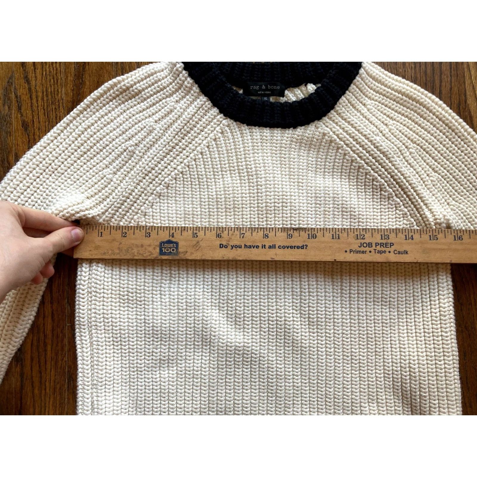 Rag & Bone rag & bone Sweater Womens XS Ivory Knit Crewneck Pullover Size XS / US 0-2 / IT 36-38 - 5 Thumbnail