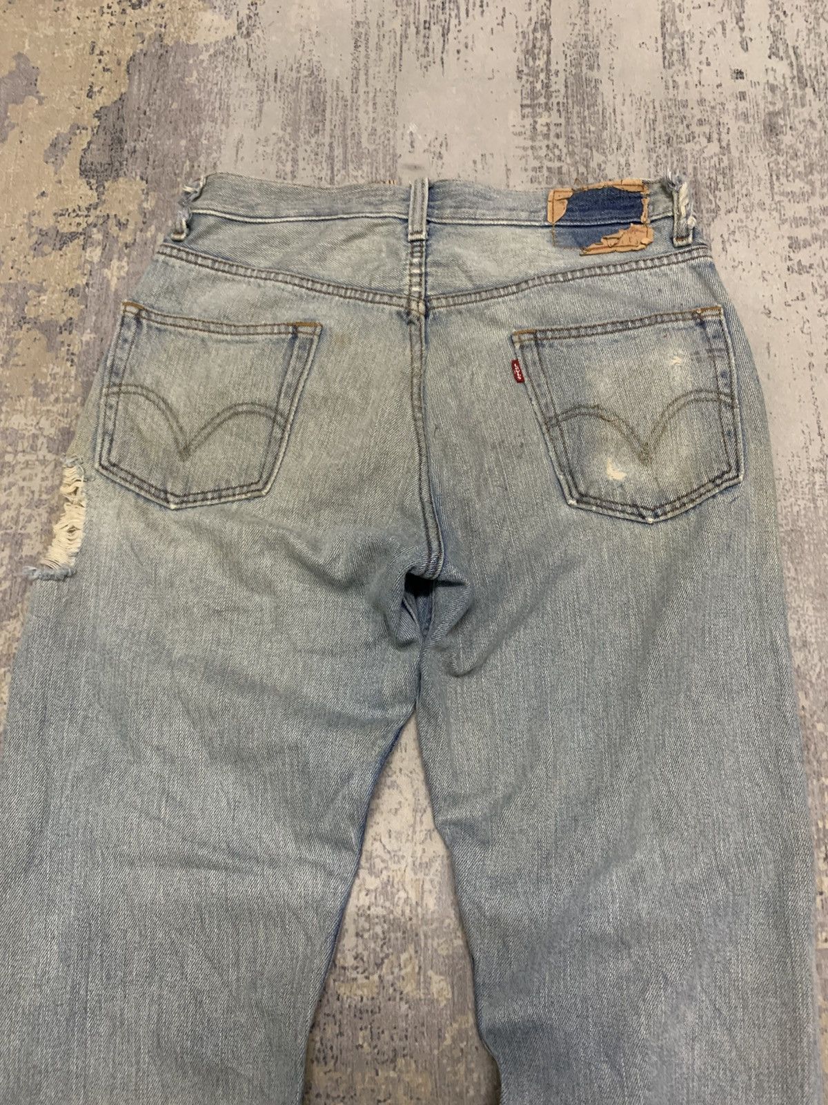Levi's Size 32x31 Vintage Y2K Levi's 505 Distressed Denim Jeans Size US 32 / EU 48 - 10 Thumbnail