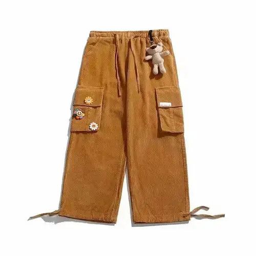 Other Corduroy Pants Wide Leg Pants for Men Cargo Trousers Size US 35 - 3 Thumbnail