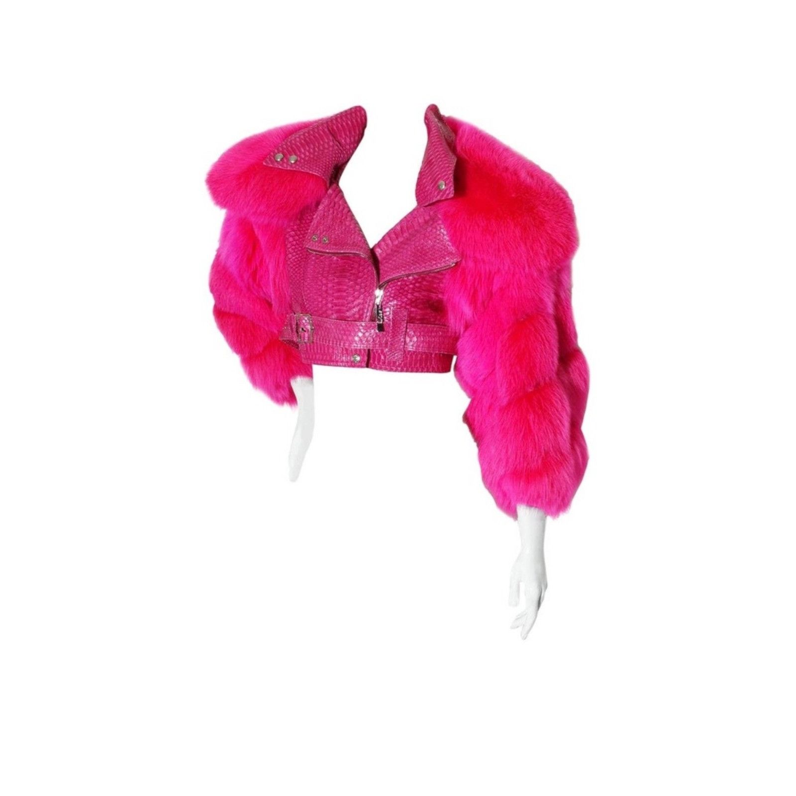 Dior John Galliano Spring 2004 Crop Biker Jacket Size S / US 4 / IT 40 - 24 Thumbnail