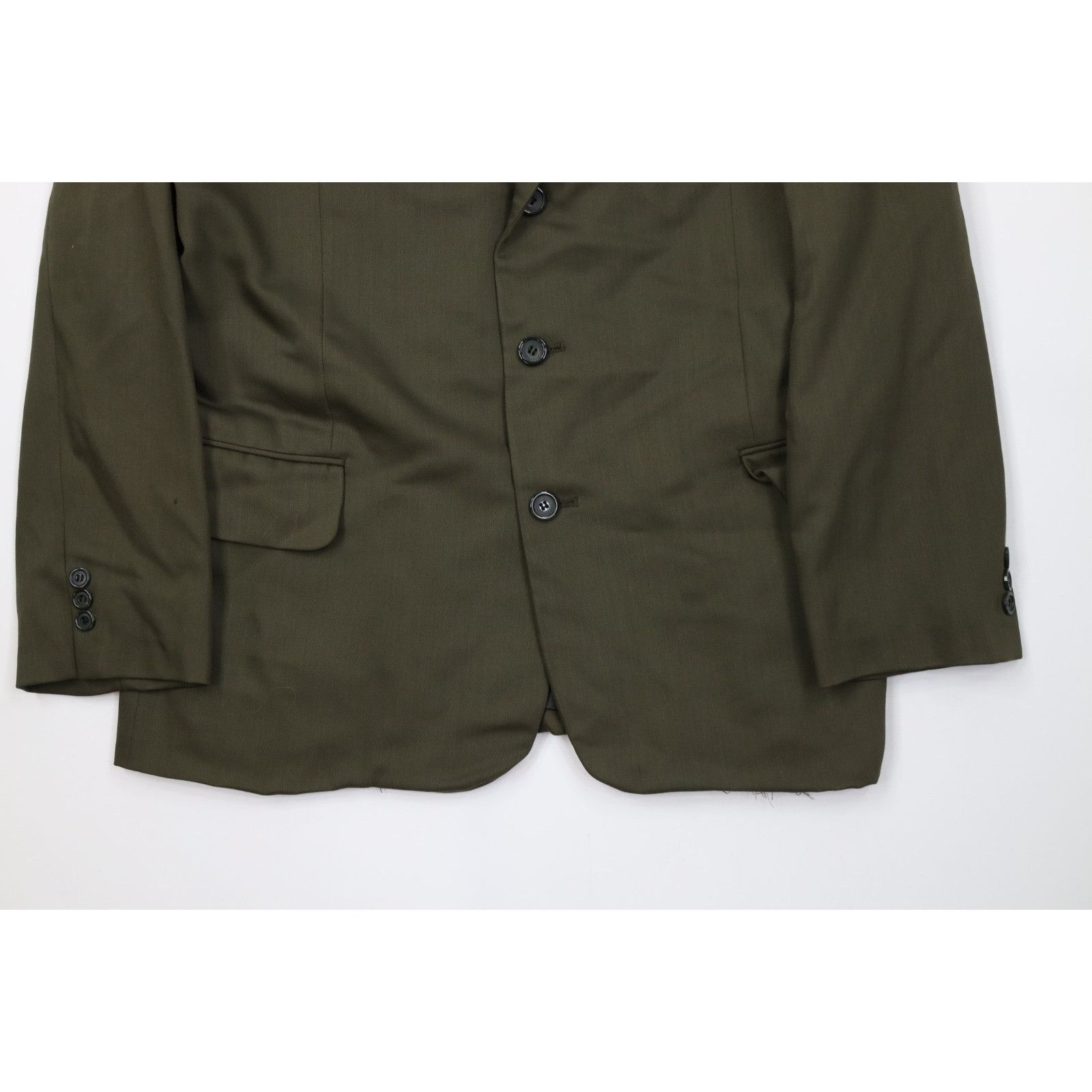 Vintage Vintage 90s Streetwear 2 Piece Rayon Gabardine Wool Suit Size 42R - 4 Thumbnail