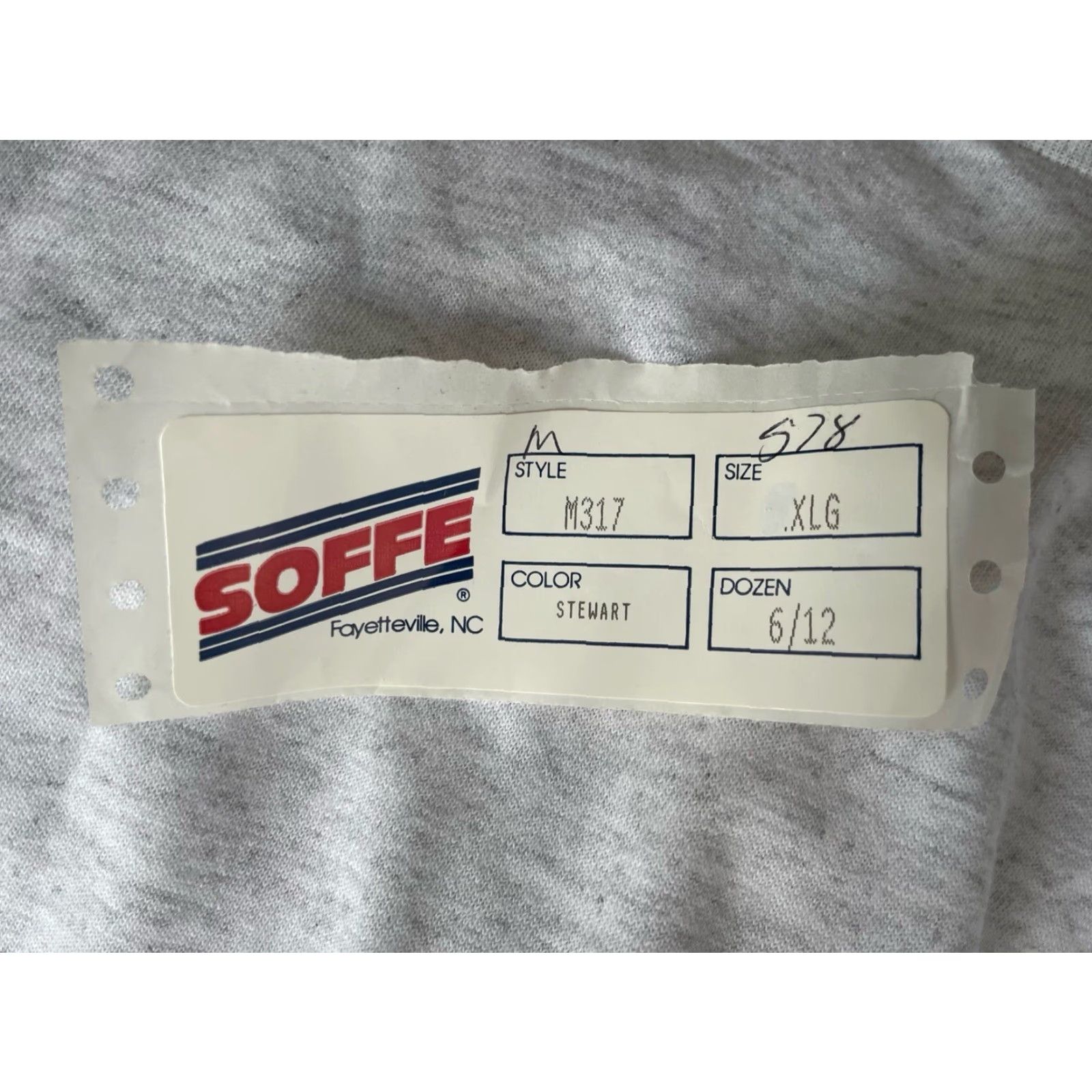 Soffe VINTAGE Soffe Oversized Plaid Trim T-Shirt Mens XL Gray 90s NOS NWOT Made in USA Size US XL / EU 56 / 4 - 7 Thumbnail